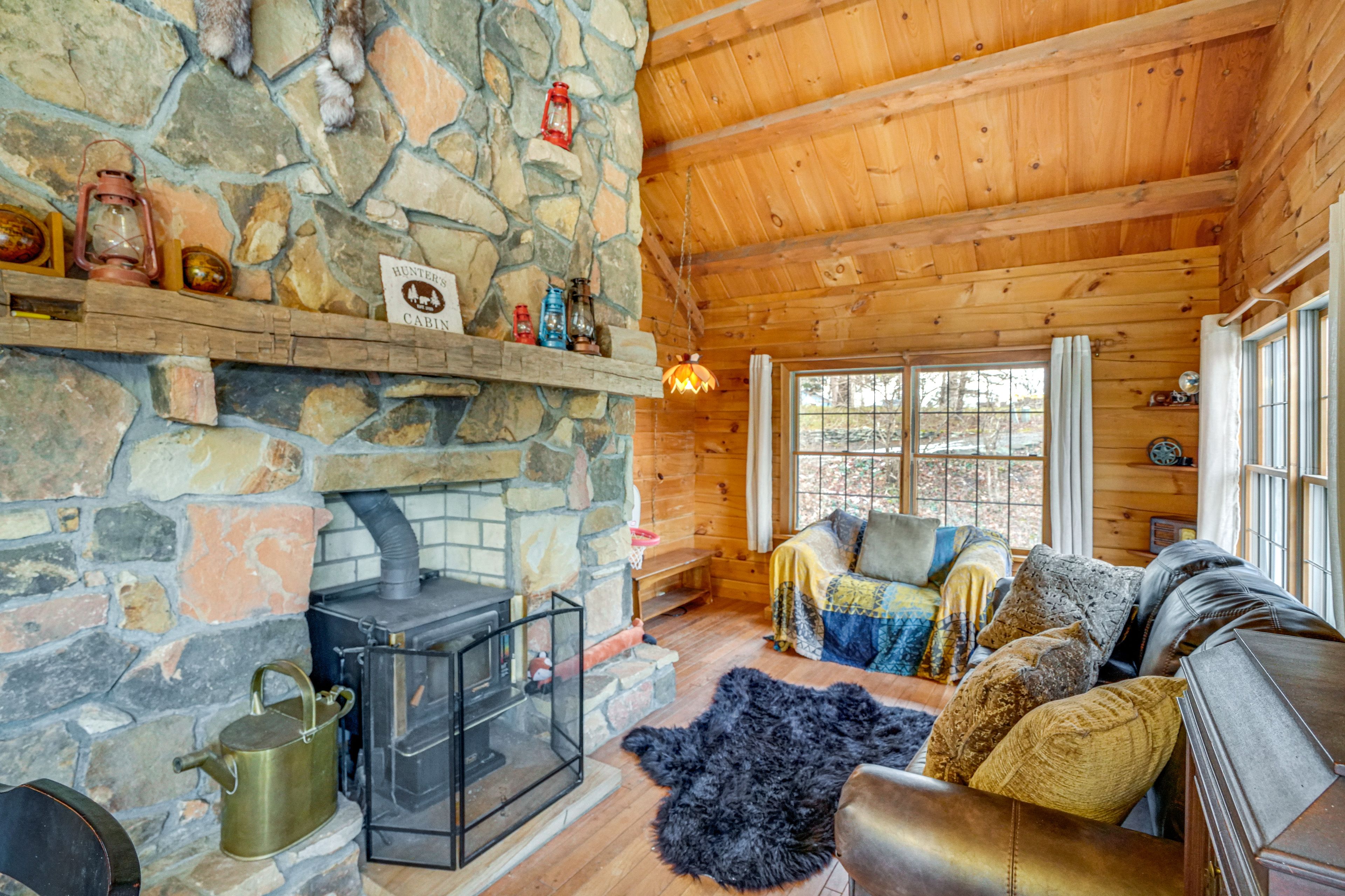 Back Living Area | Wood-Burning Stove | 1st Floor