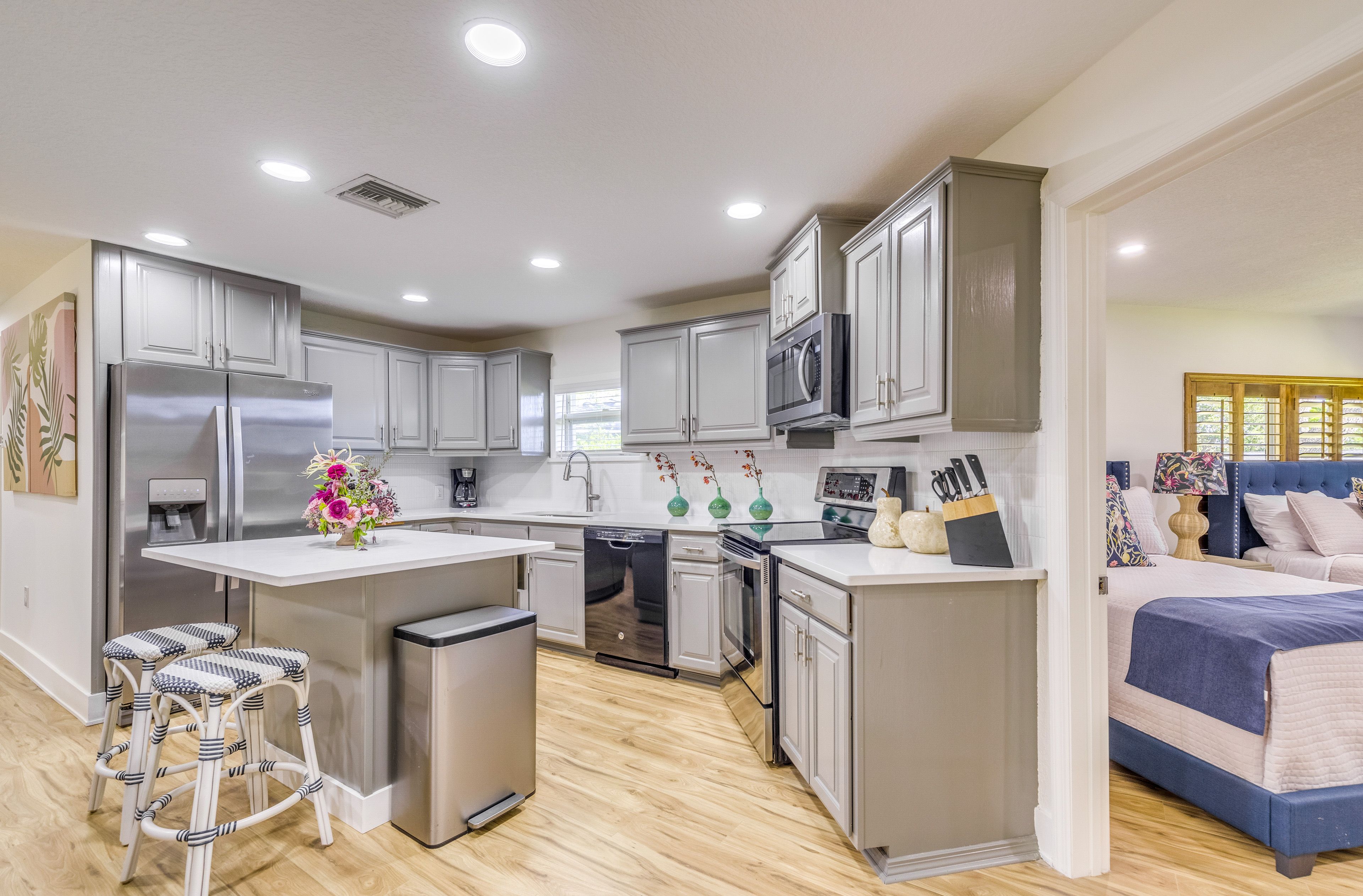 Kitchen | Single-Story Apartment | Dishwasher | Drip Coffee Maker