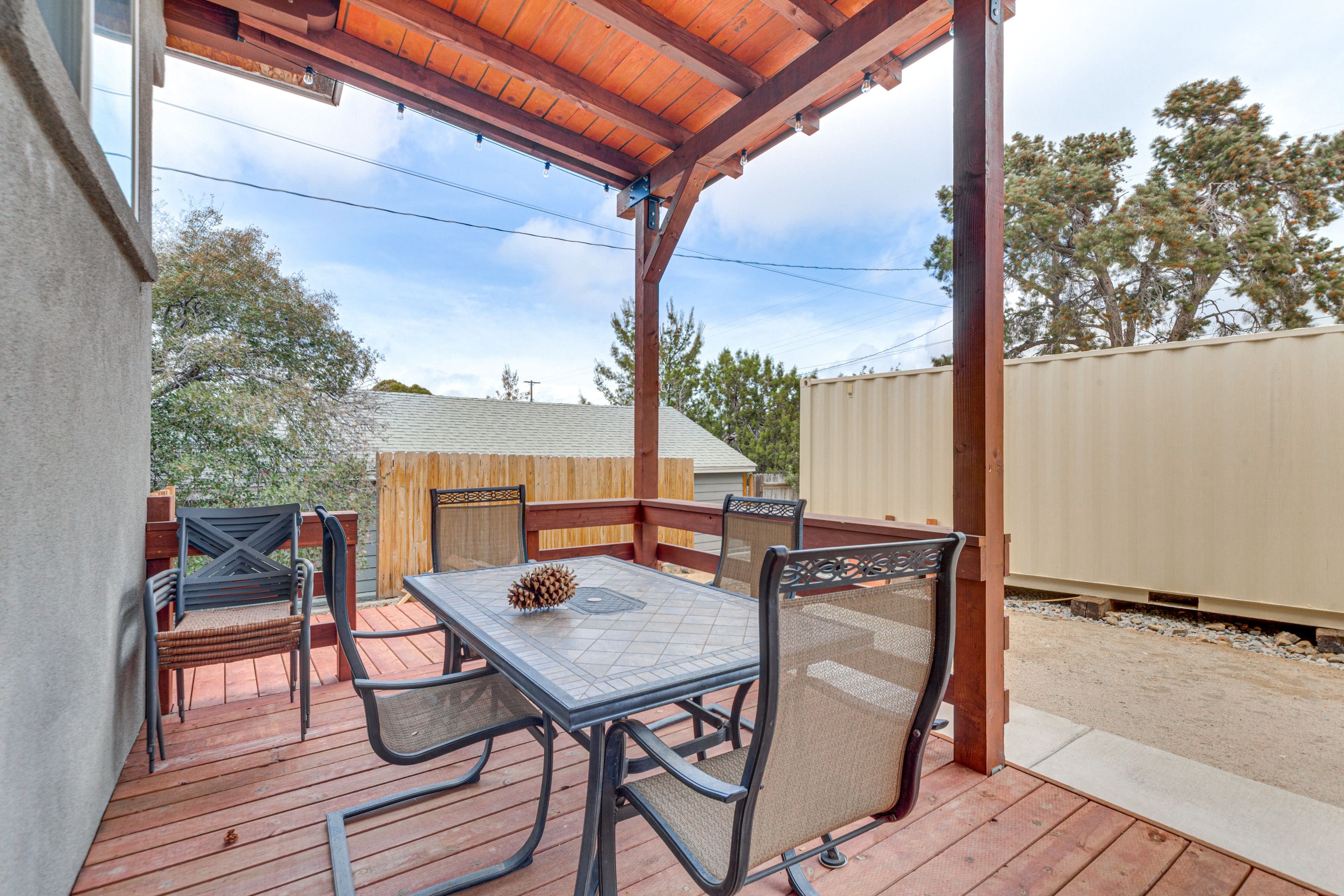 Shared Deck | Outdoor Dining Area | Porch Swing