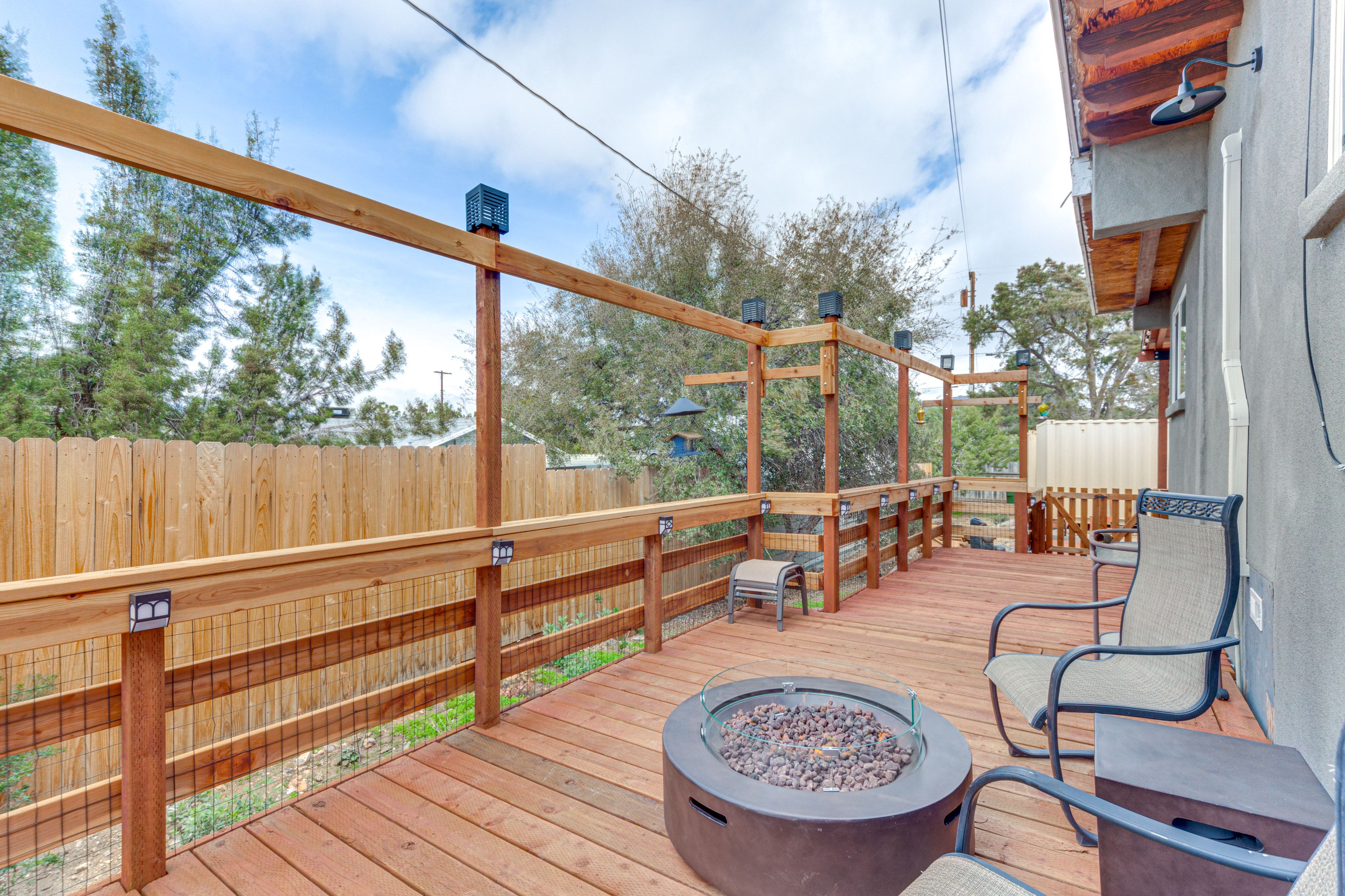Private Deck | Gas Fire Pit (Propane Provided) | Dining & Seating