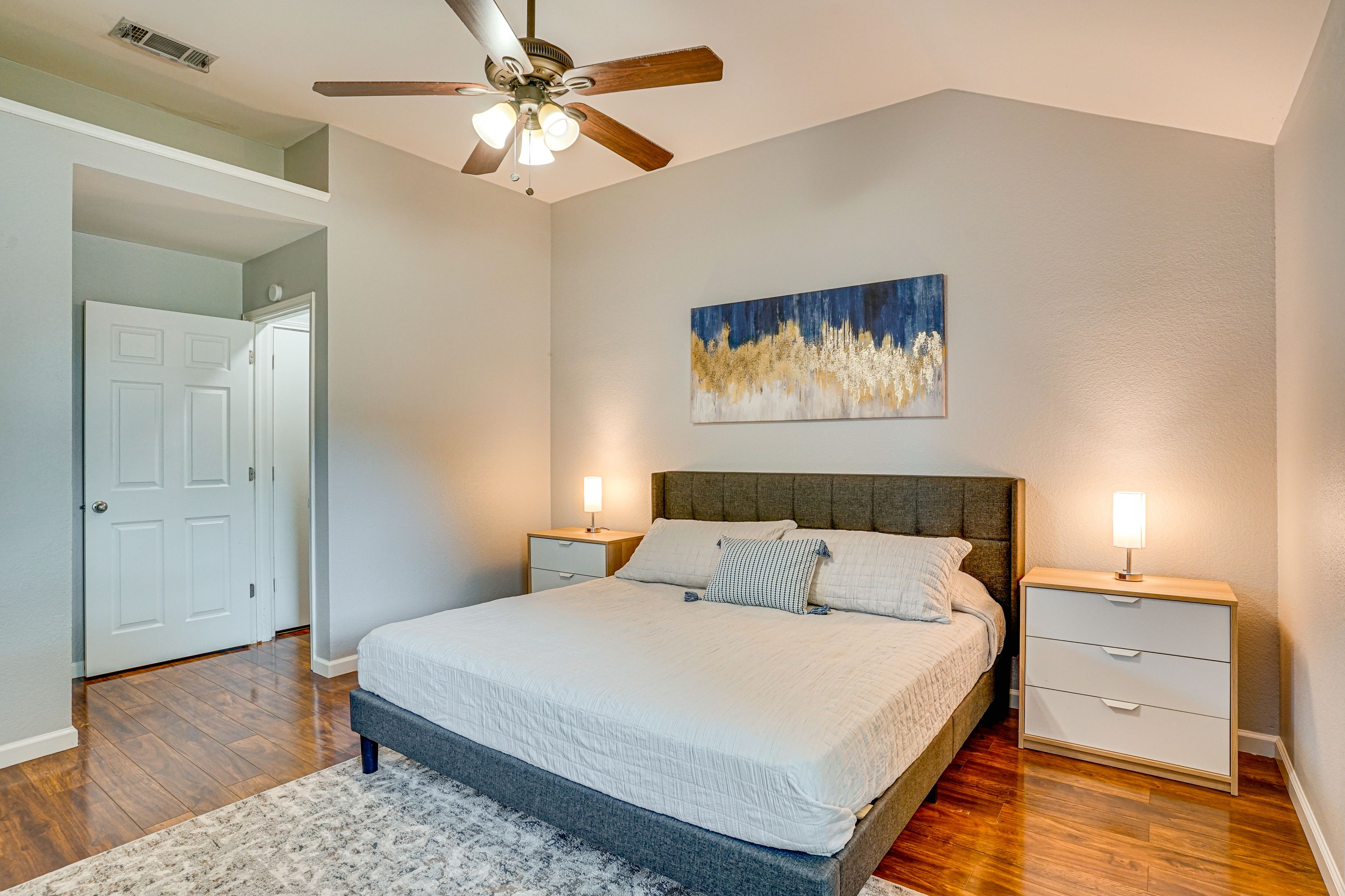 Bedroom 1 | King Bed | Linens Provided | Flat-Screen TV
