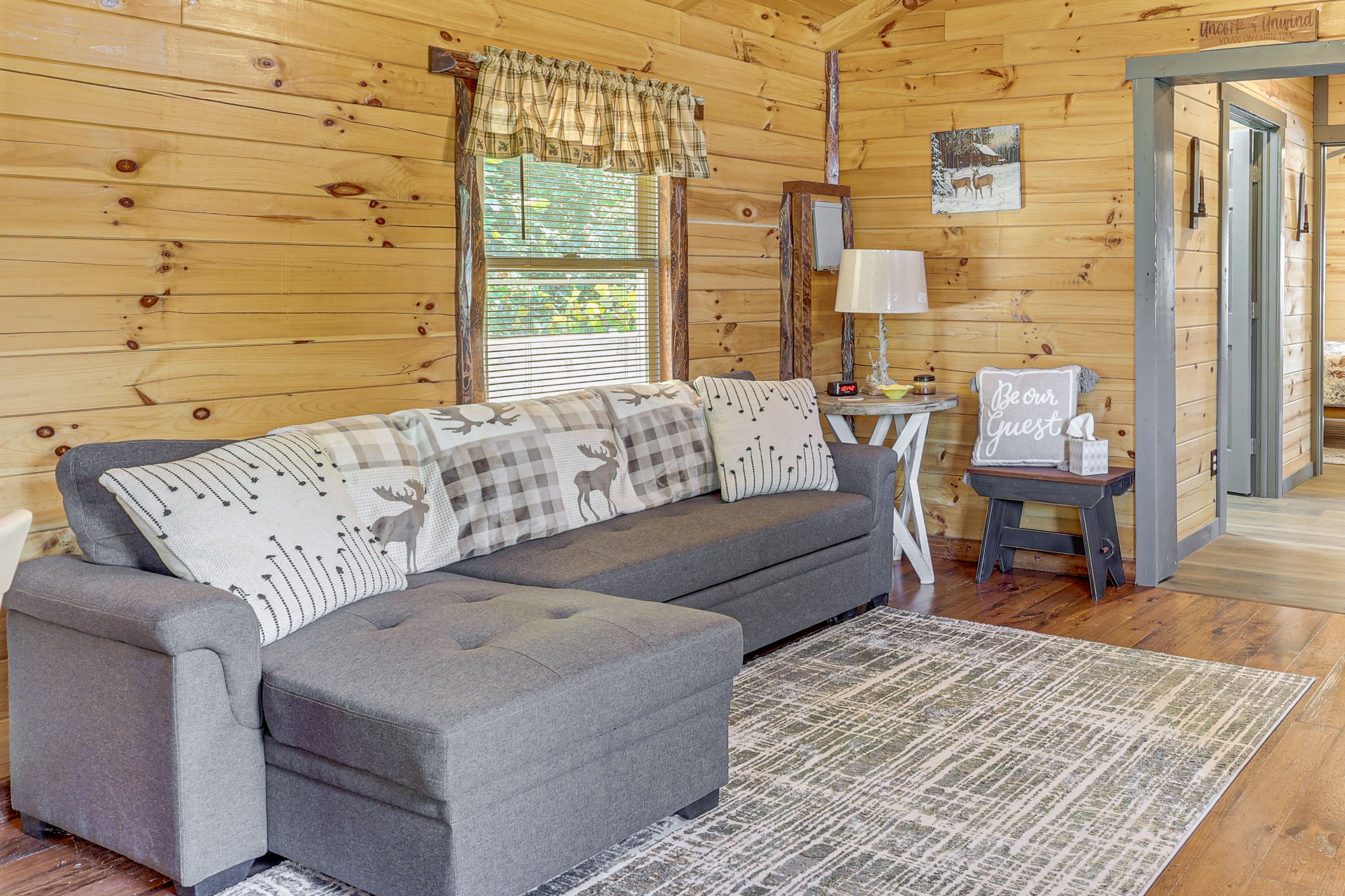 Living Room | Full Sleeper Sofa | Smart TV | Fireplace