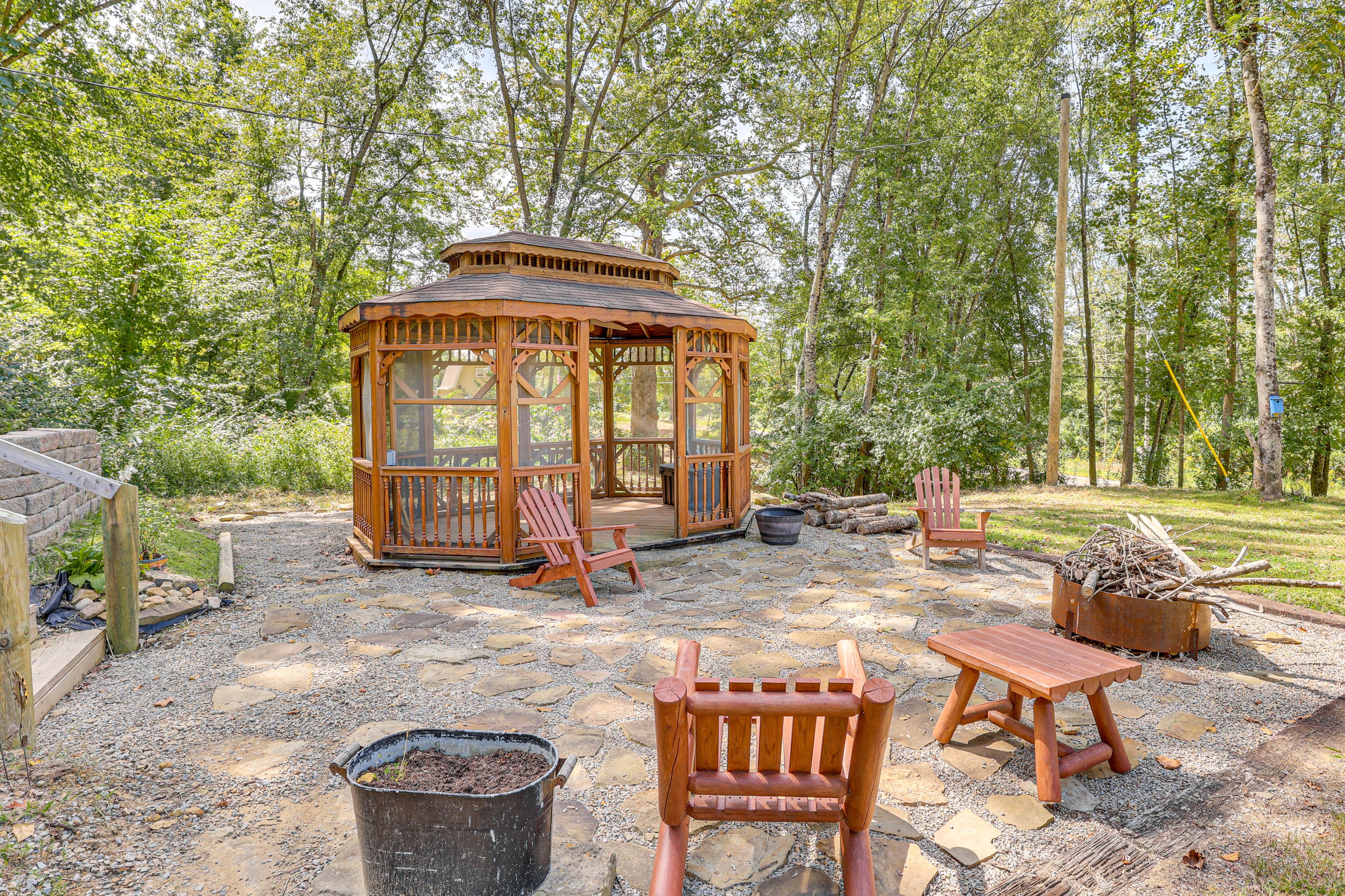 Gazebo | Wood-Burning Fire Pit | Spacious Yard