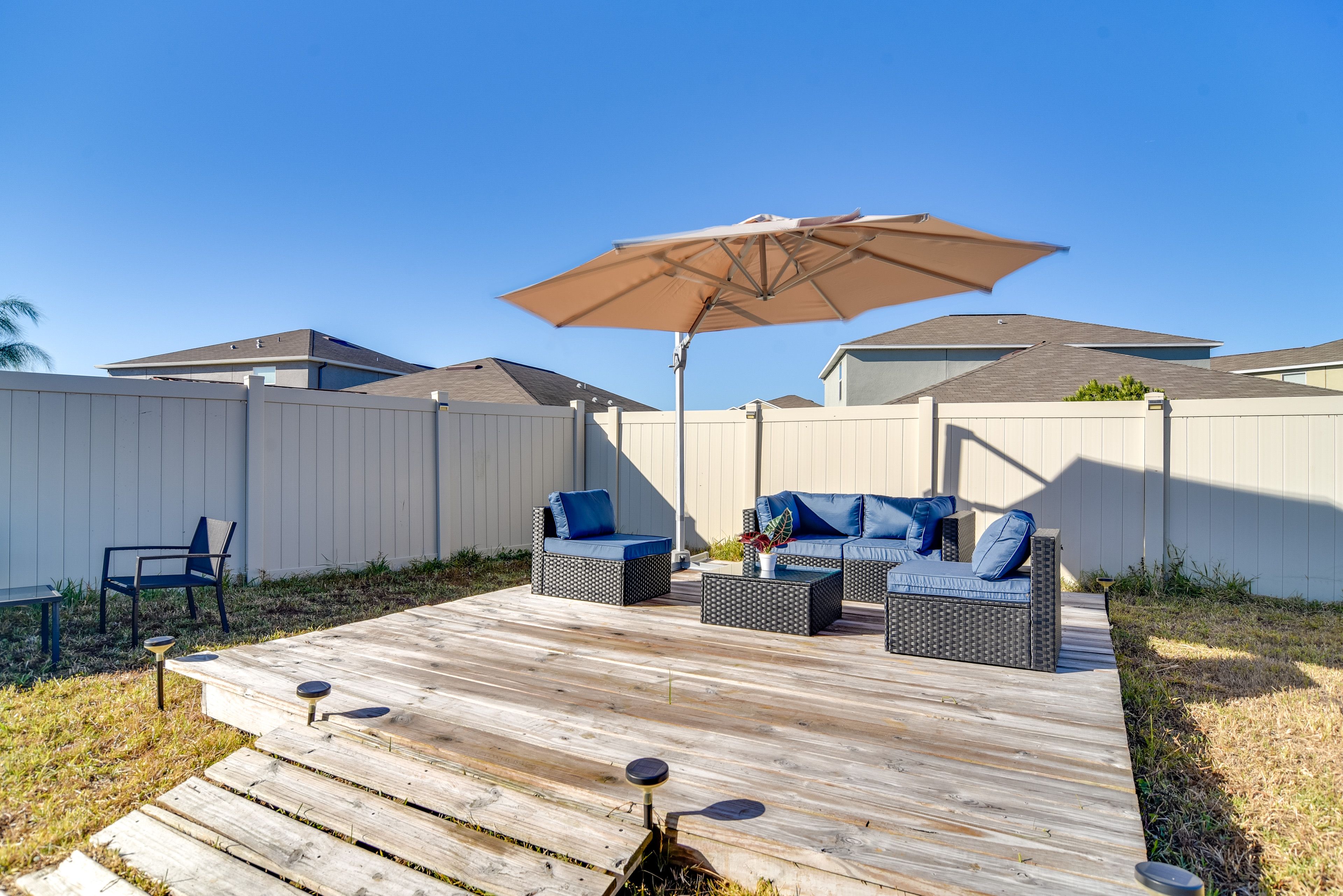 Patio | Fenced-In Backyard | Gas Grill