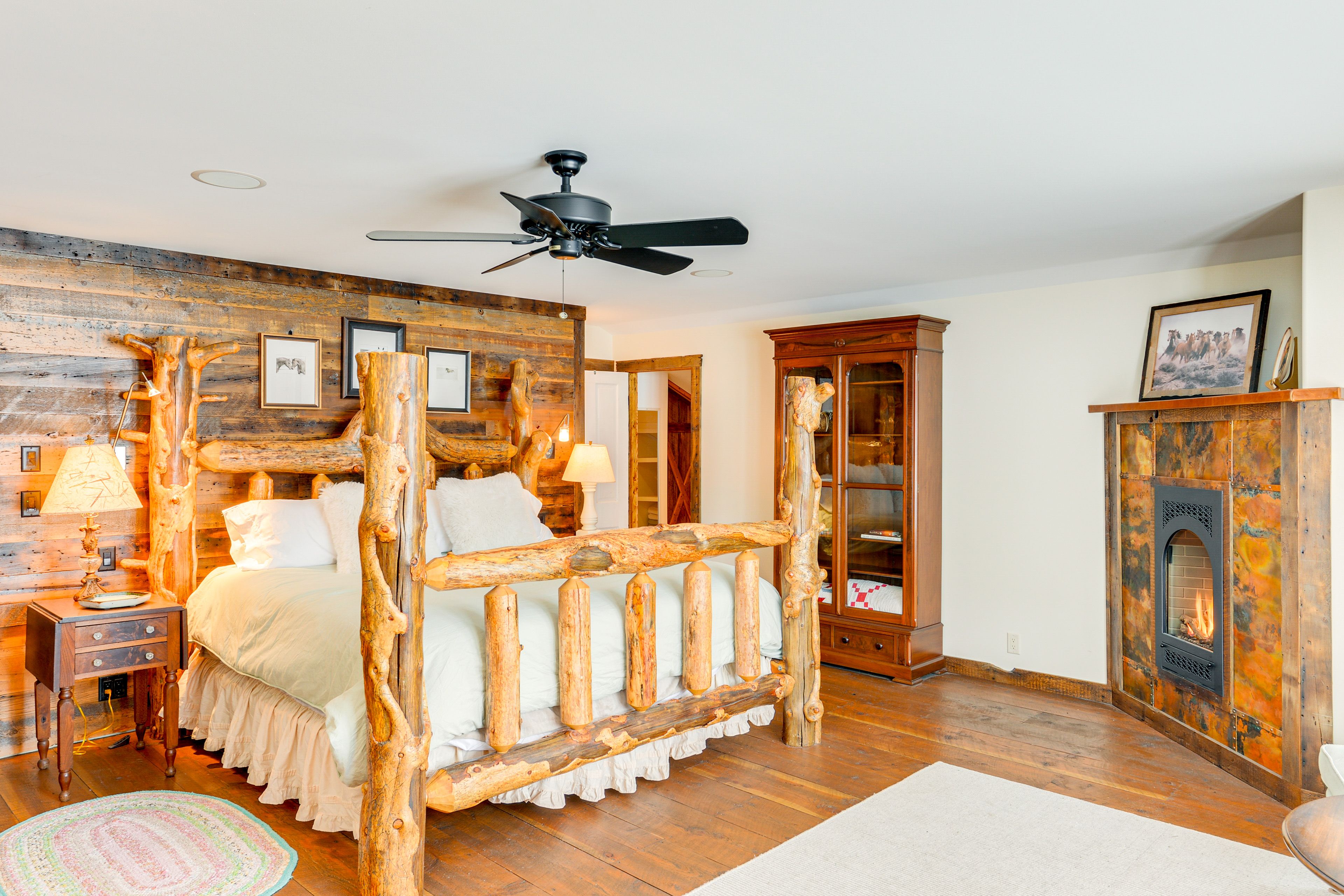 Bedroom 1 | 2nd Floor | King Bed | Linens Provided | Fireplace | Mountain Views