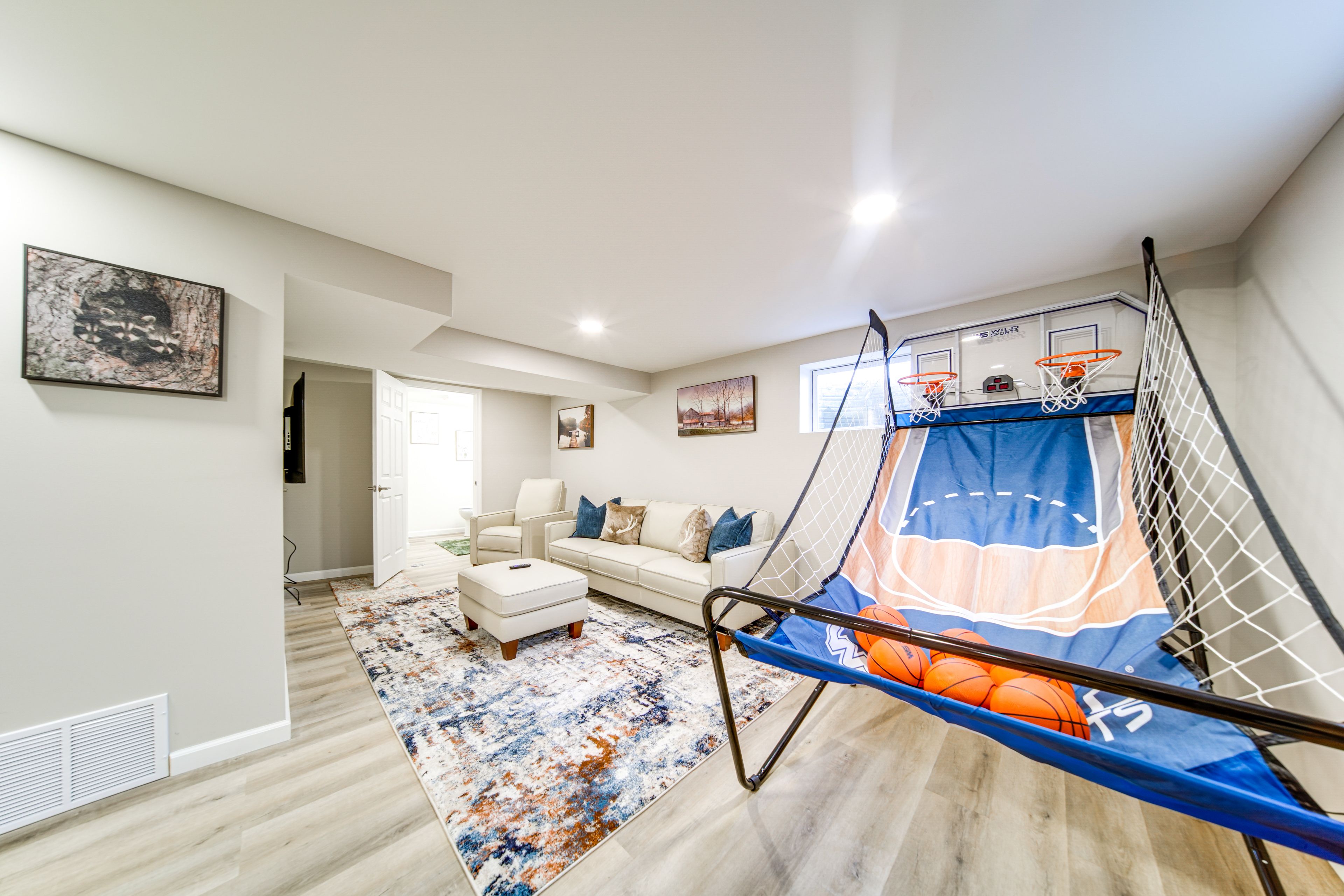 Recreation Room | Lower Level | 2-Story Cottage