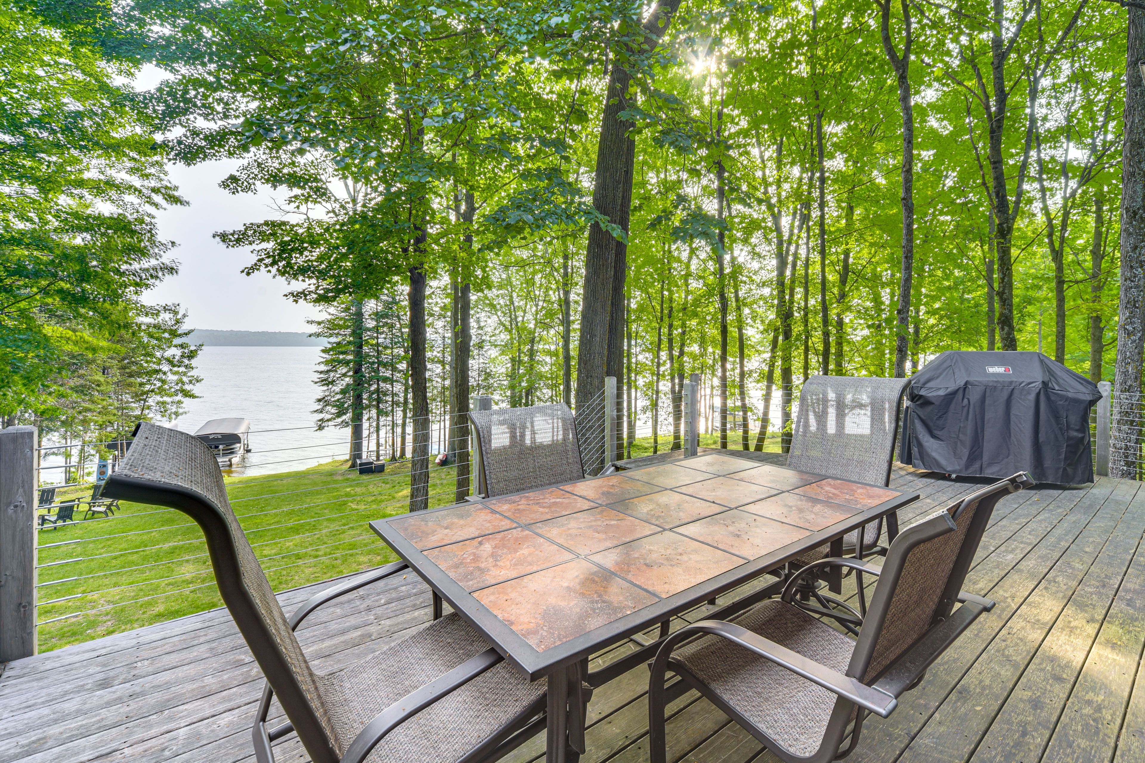 Deck | Gas Grill | Dining Area | Lake Views