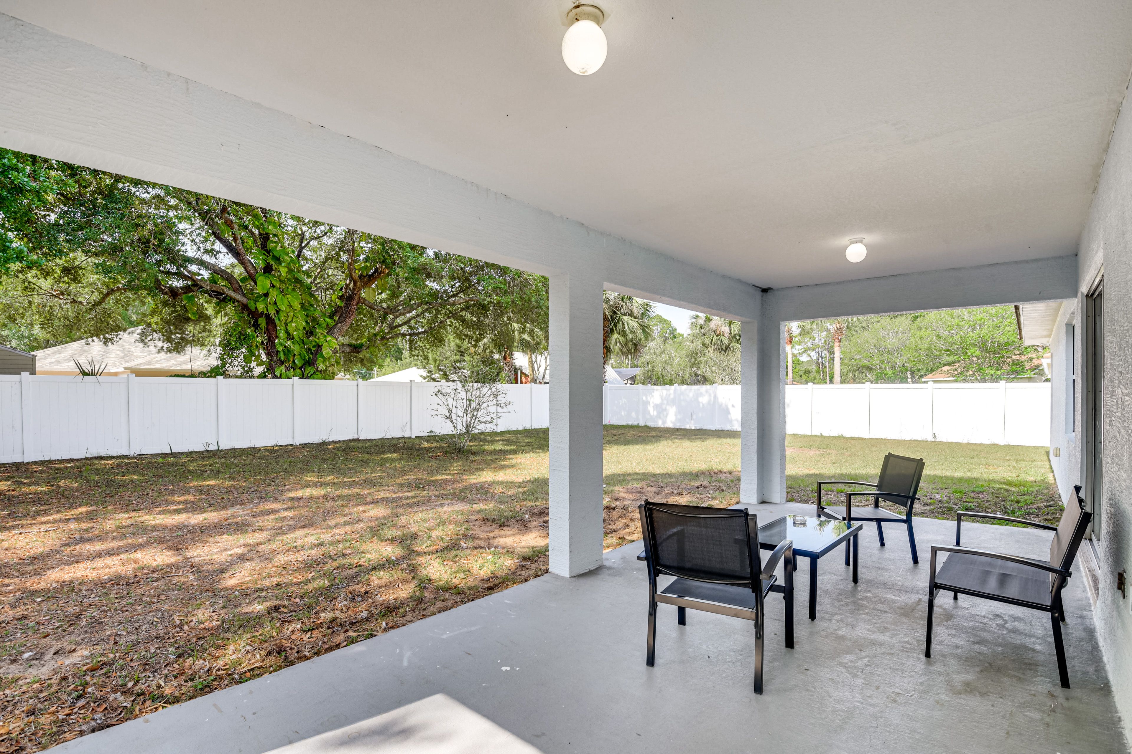 Covered Patio | Large Open Backyard