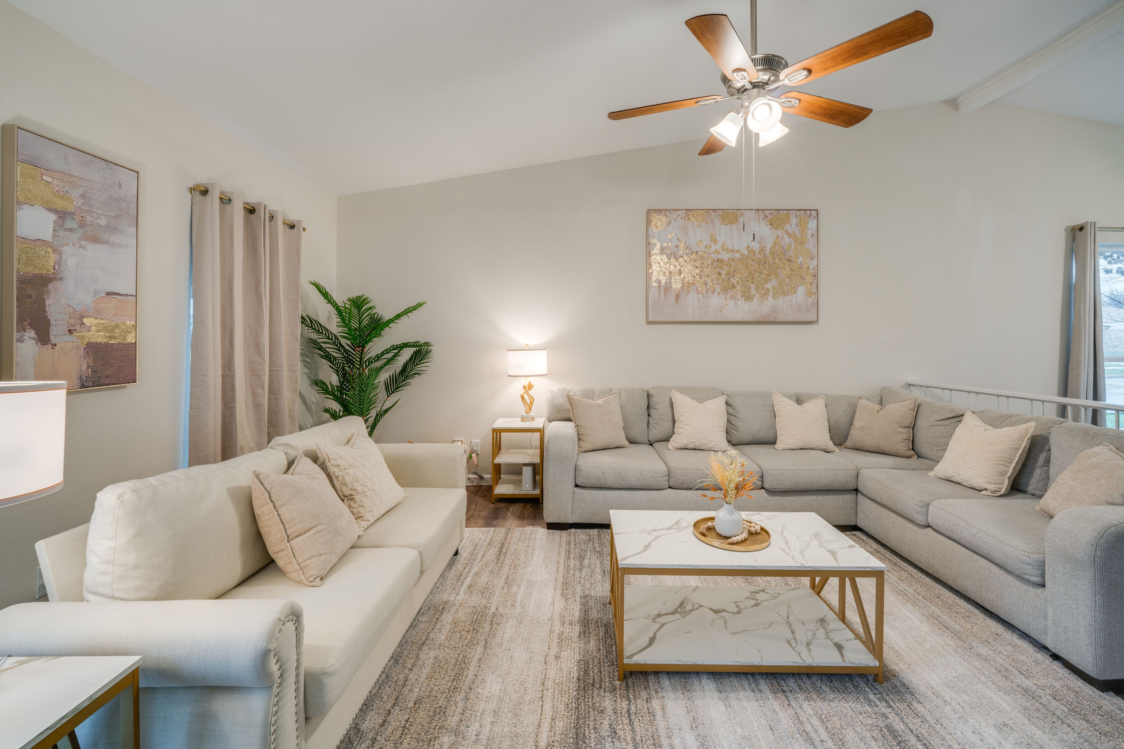 Living Room | Full Sleeper Sofa | Smart TV | Wood-Burning Fireplace