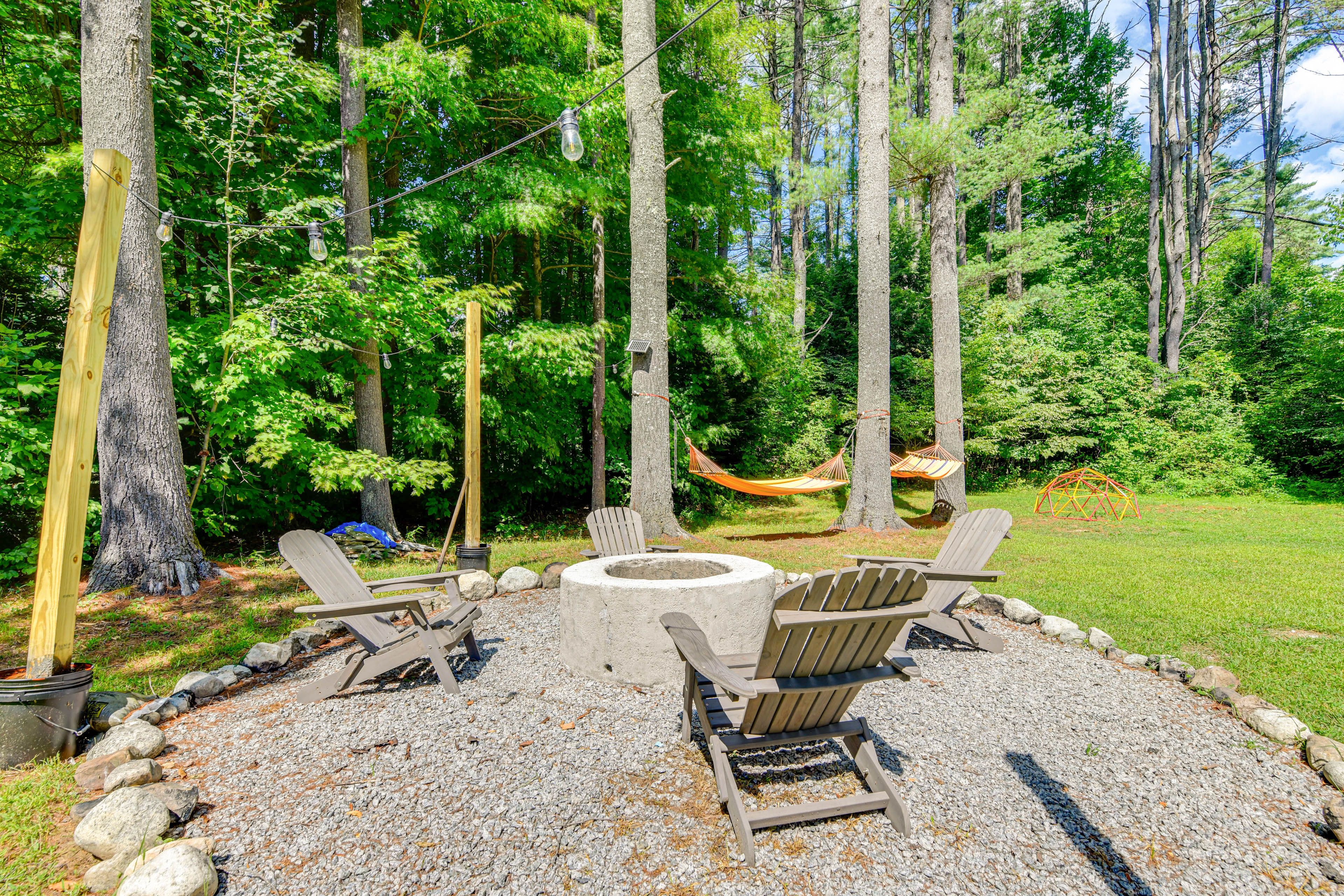 Private Backyard Area | Single-Story Cabin | Sauna | Fire Pit