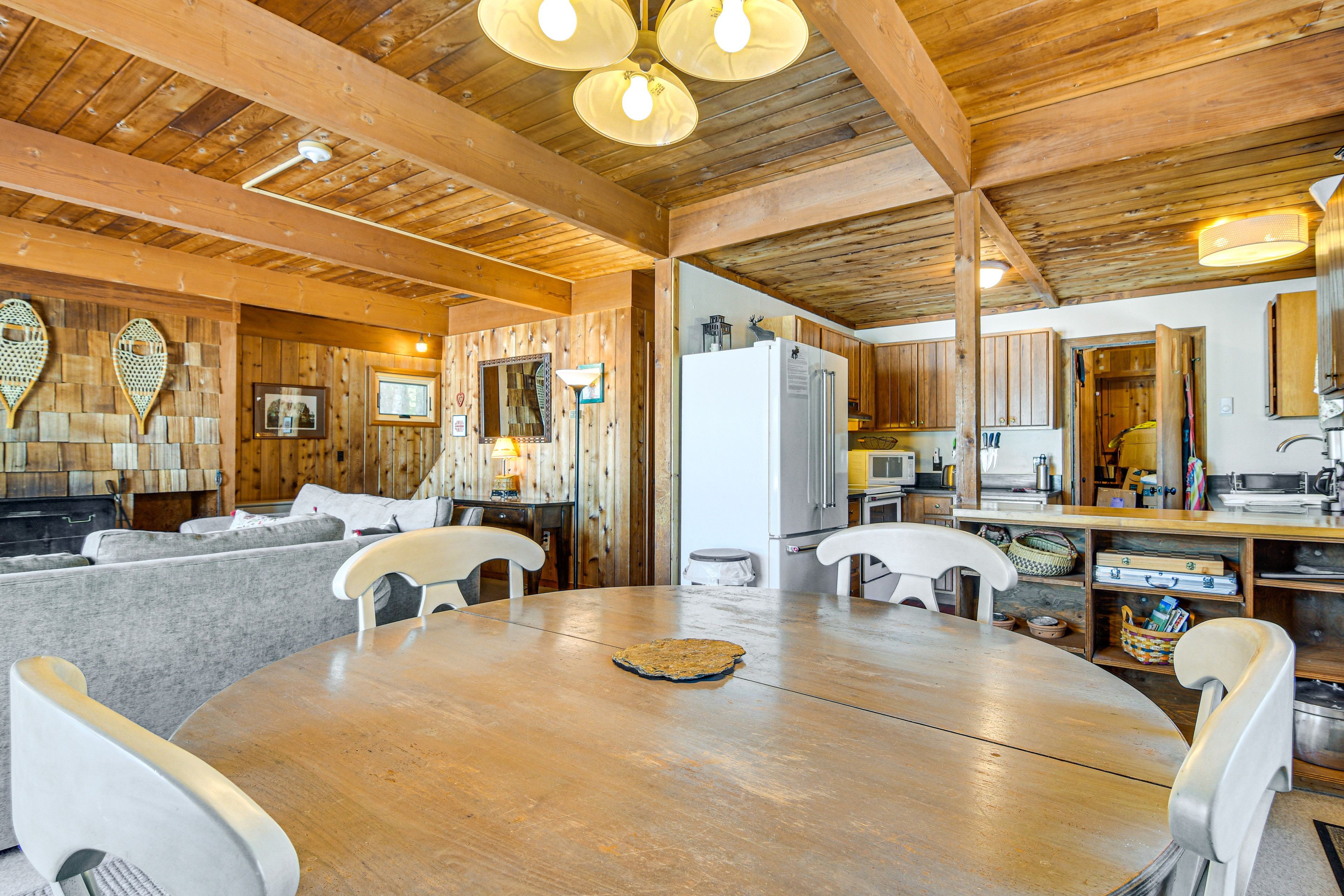 Dining Area | 2-Story Cabin | Propane Heater | Open Floor Plan