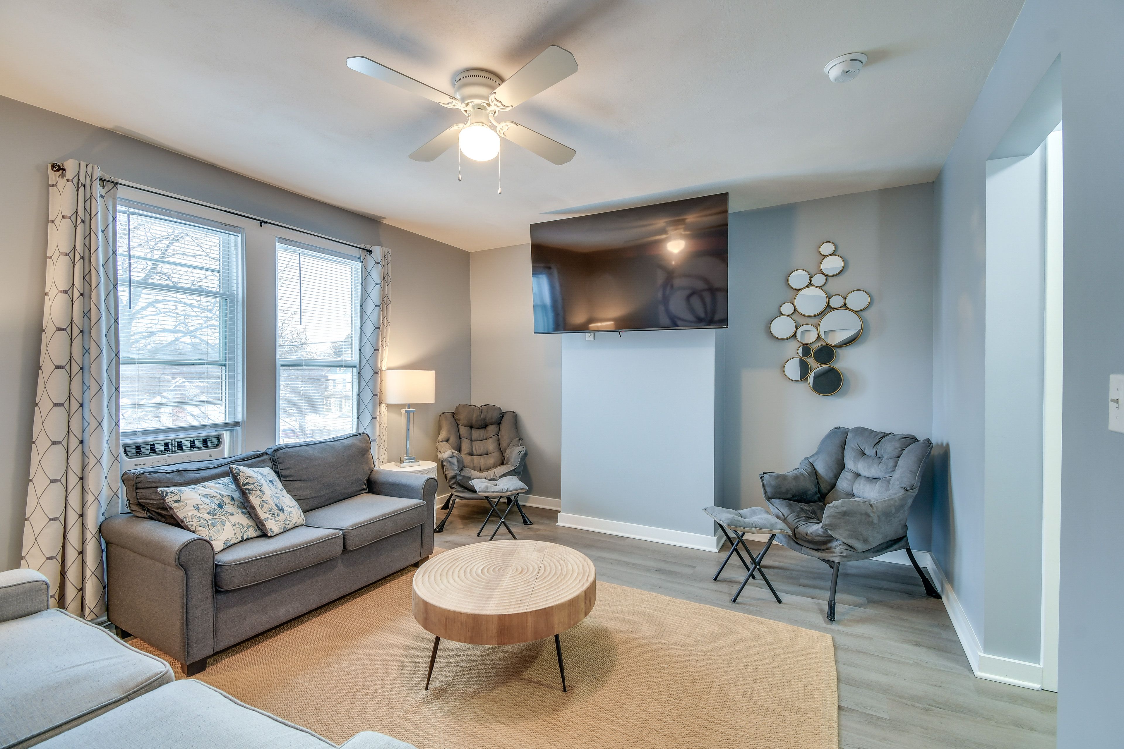 Syracuse Vacation Rental | 2BR | 1BA | Stairs Required | 800 Sq Ft