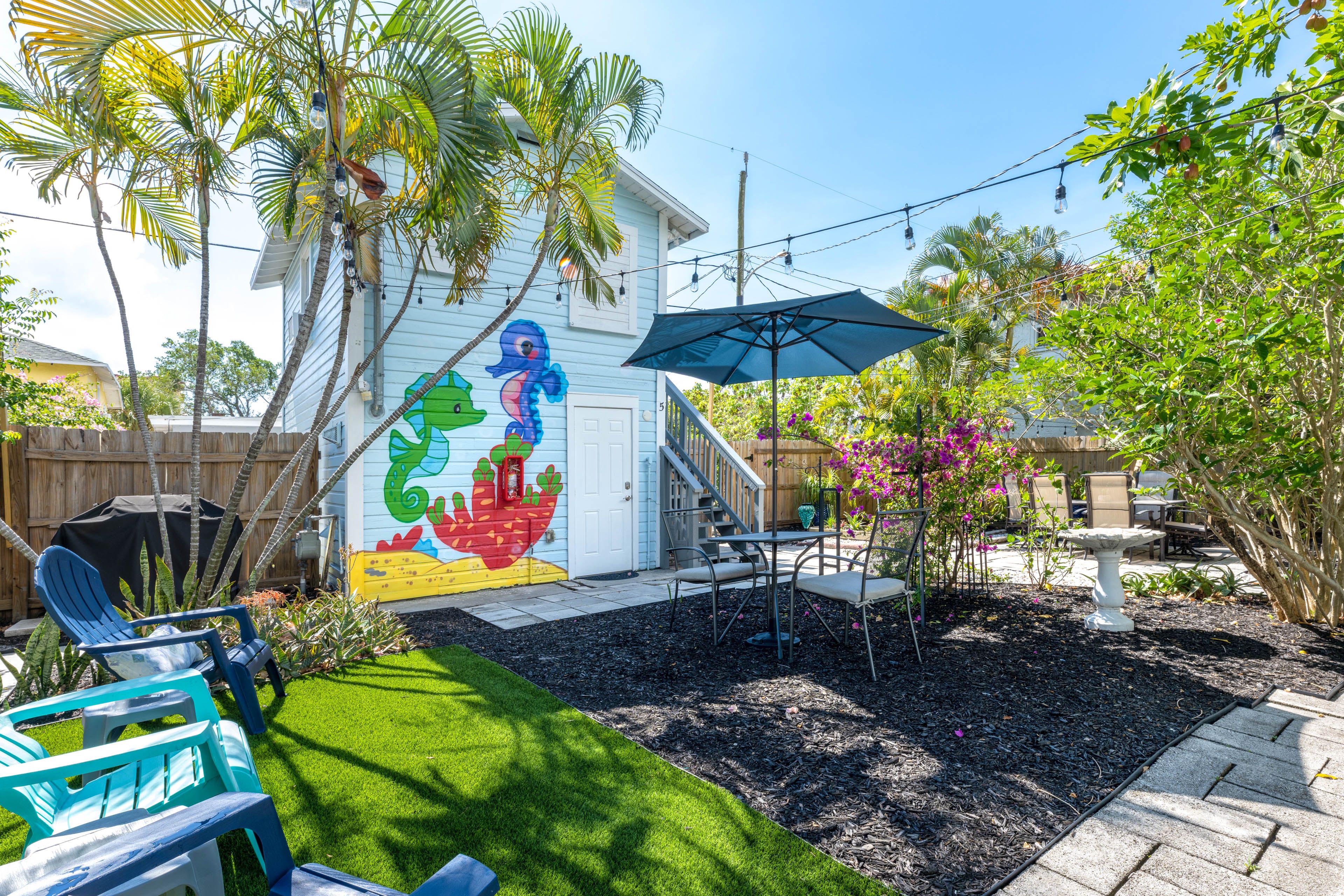 Shared Backyard | Outdoor Dining Area | Charcoal Grill