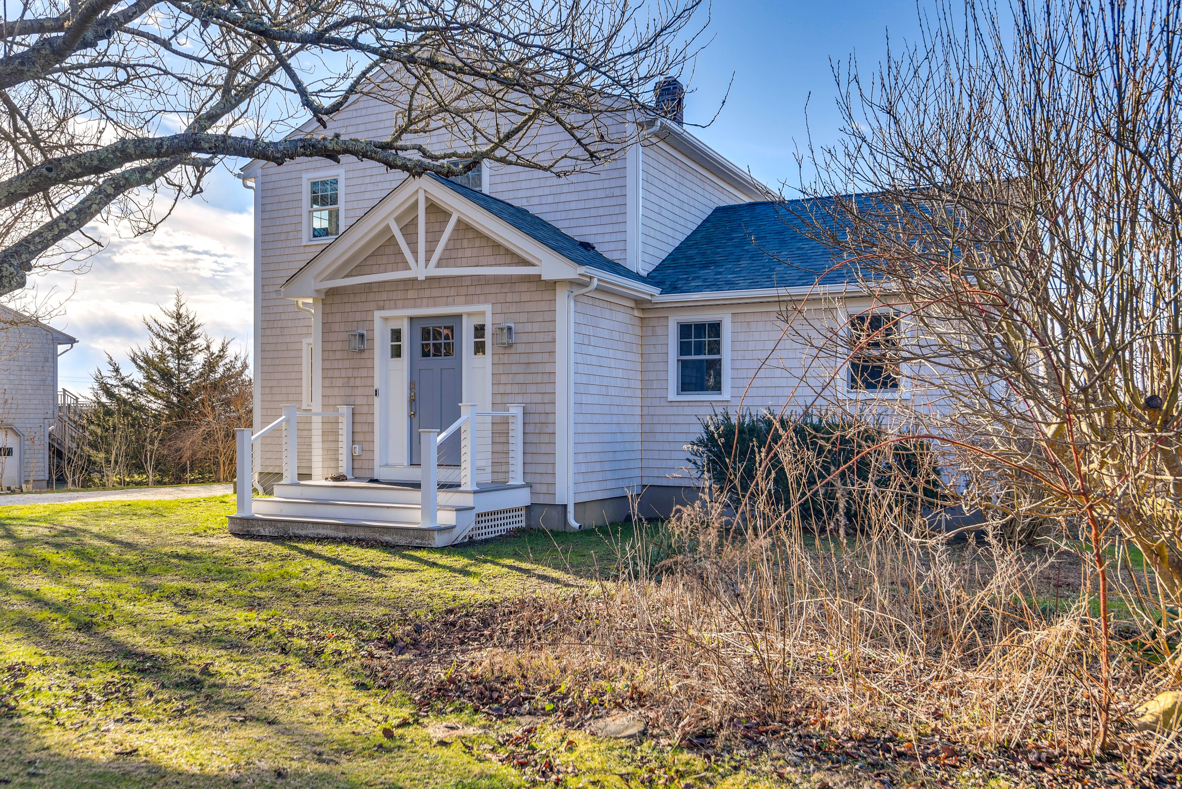 Little Compton Vacation Rental | 3BR | 2.5BA | 4 Steps to Enter | 1,736 Sq Ft