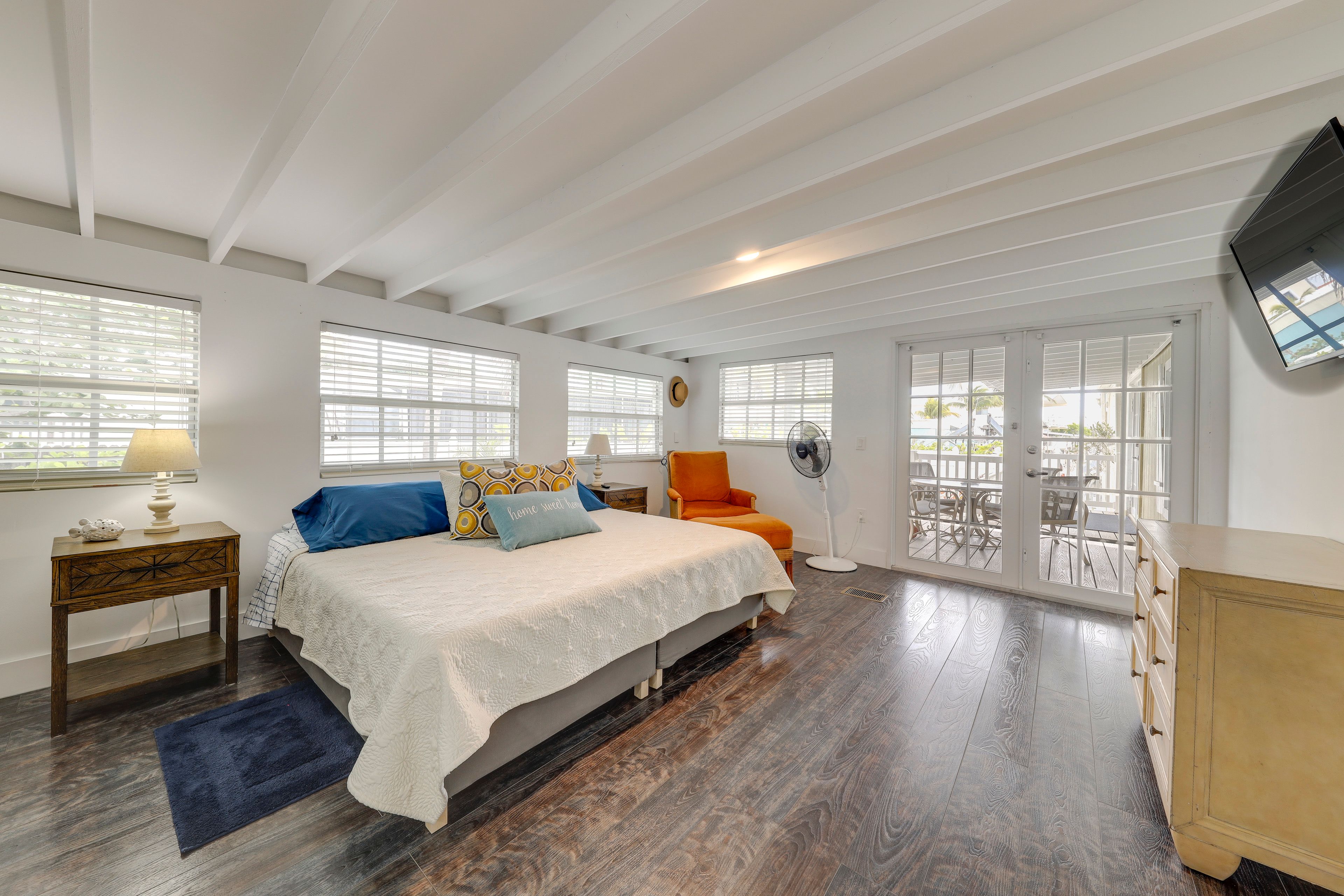 Bedroom Suite 1 | King Bed | Access to Deck | Smart TV