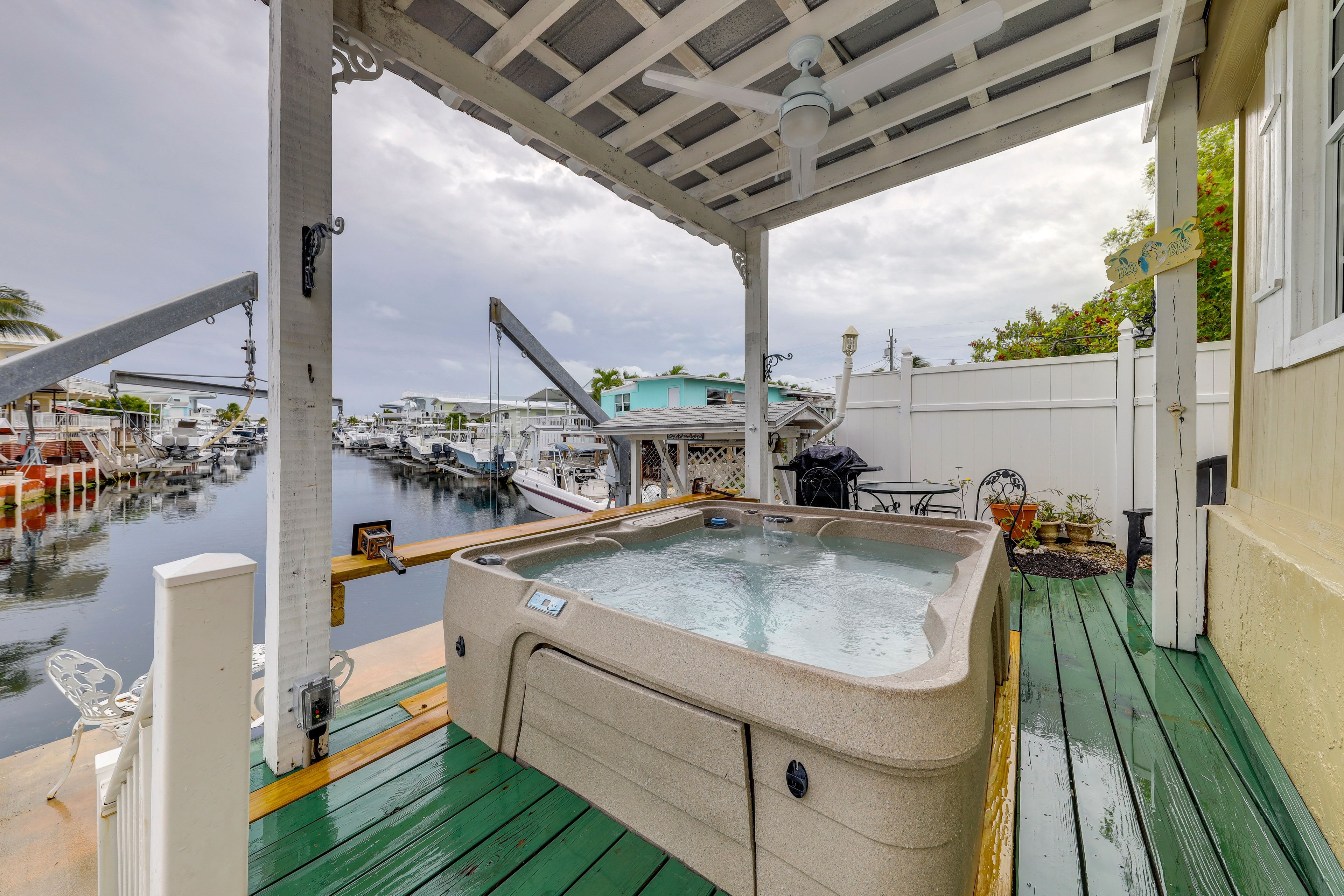 Gazebo | Hot Tub | Dock | Fish Cleaning Table