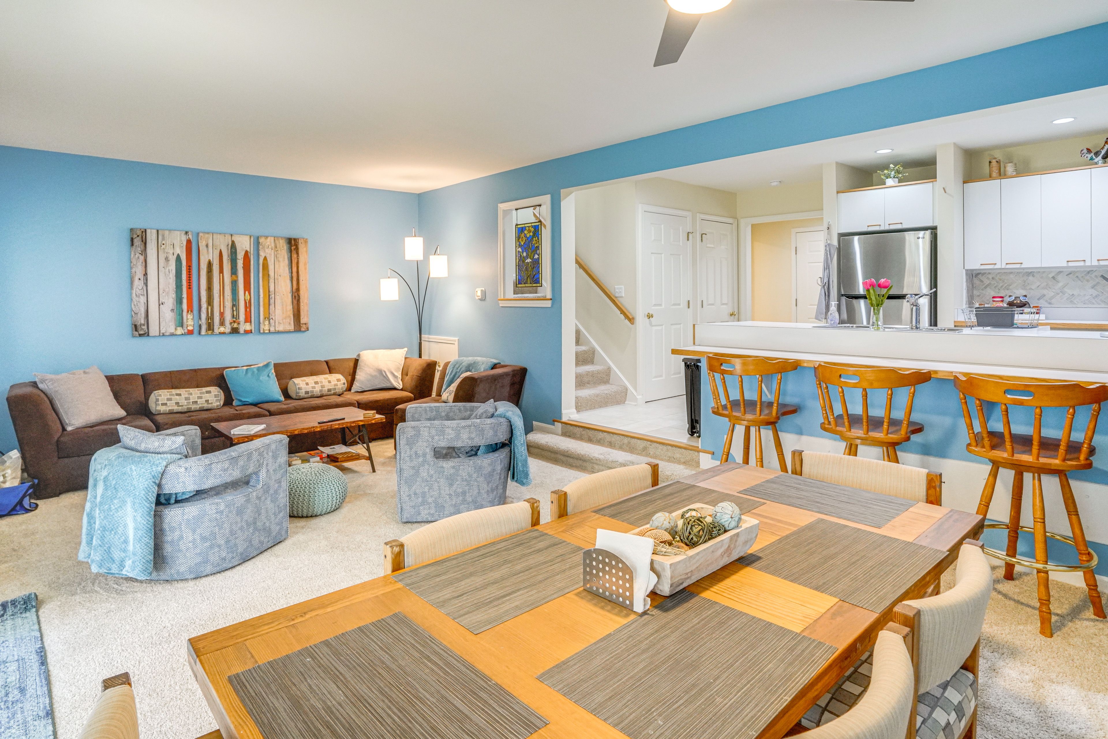 Hancock Vacation Rental | 2BR | 2BA | 1,346 Sq Ft | Stairs Required