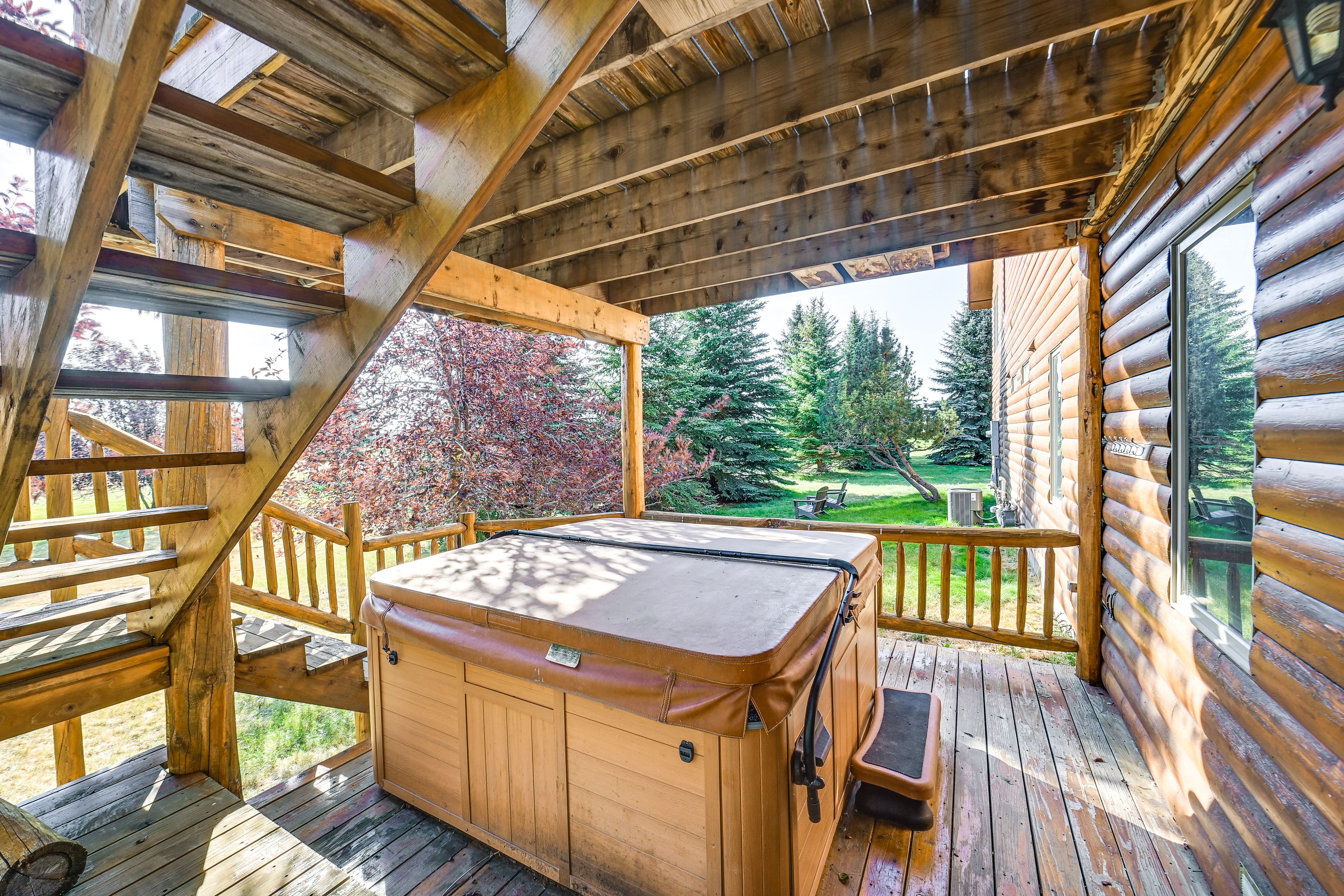 Covered Deck | Private Hot Tub
