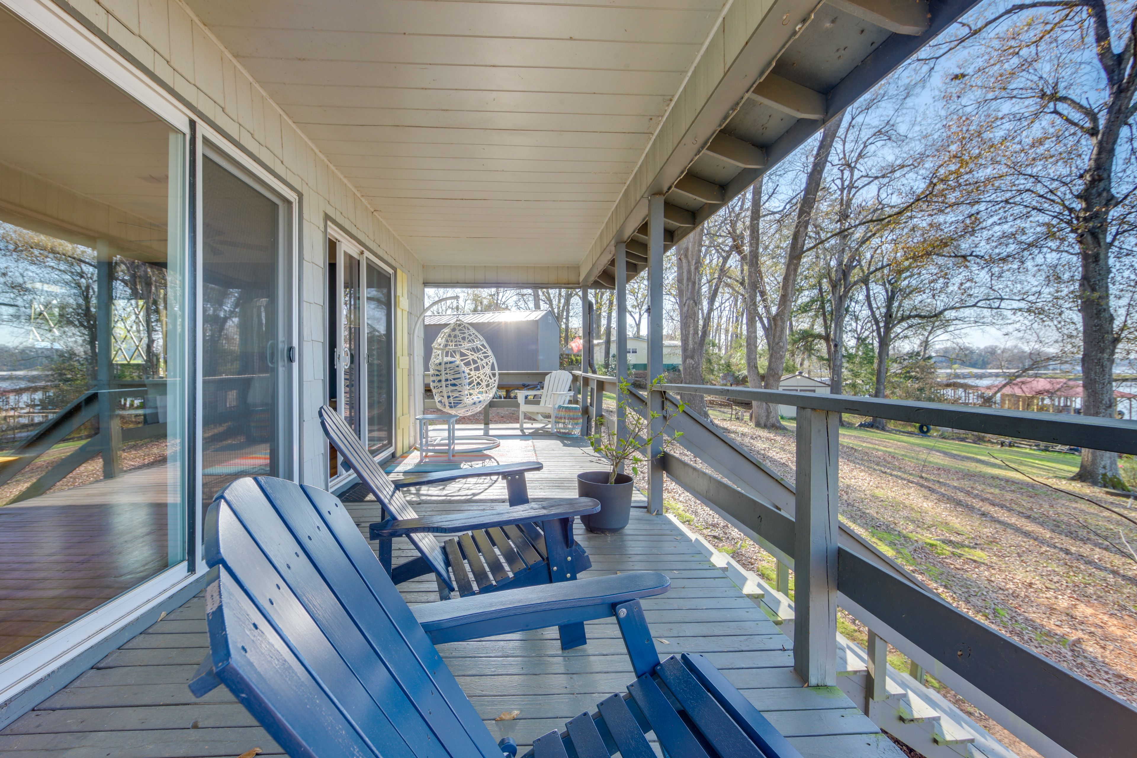 Private Deck | Outdoor Seating | Lake Views