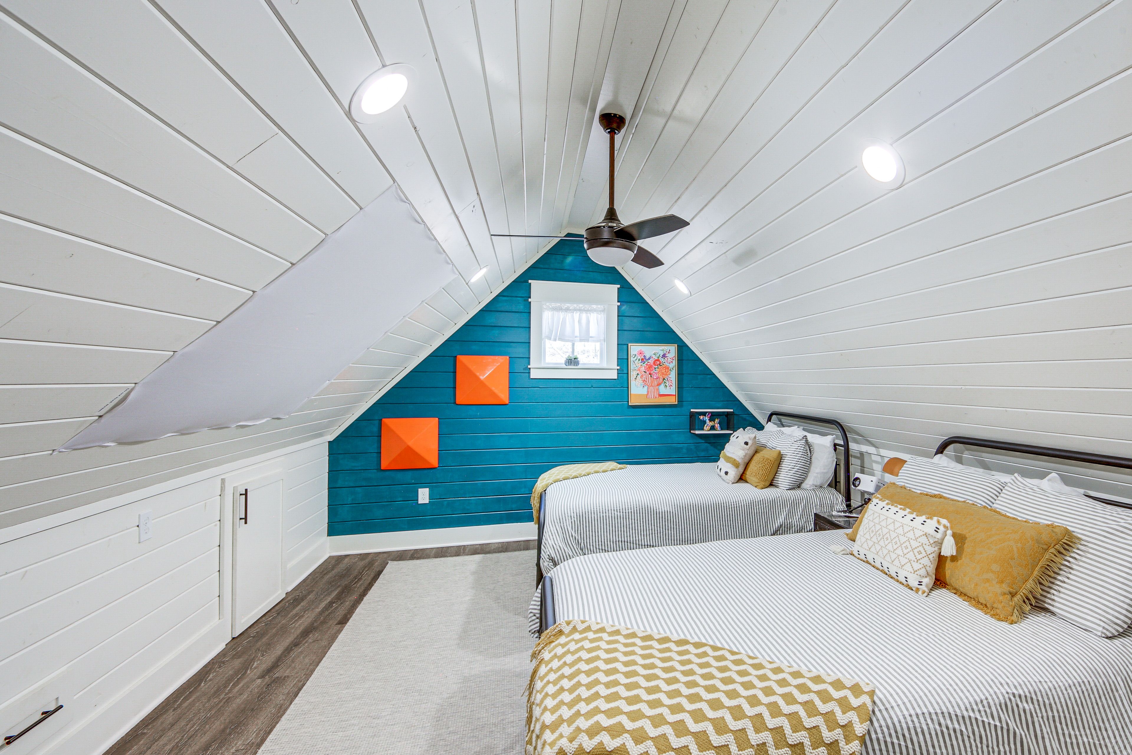 Bedroom 2 | 2 Full Beds | Projector | 2nd Floor