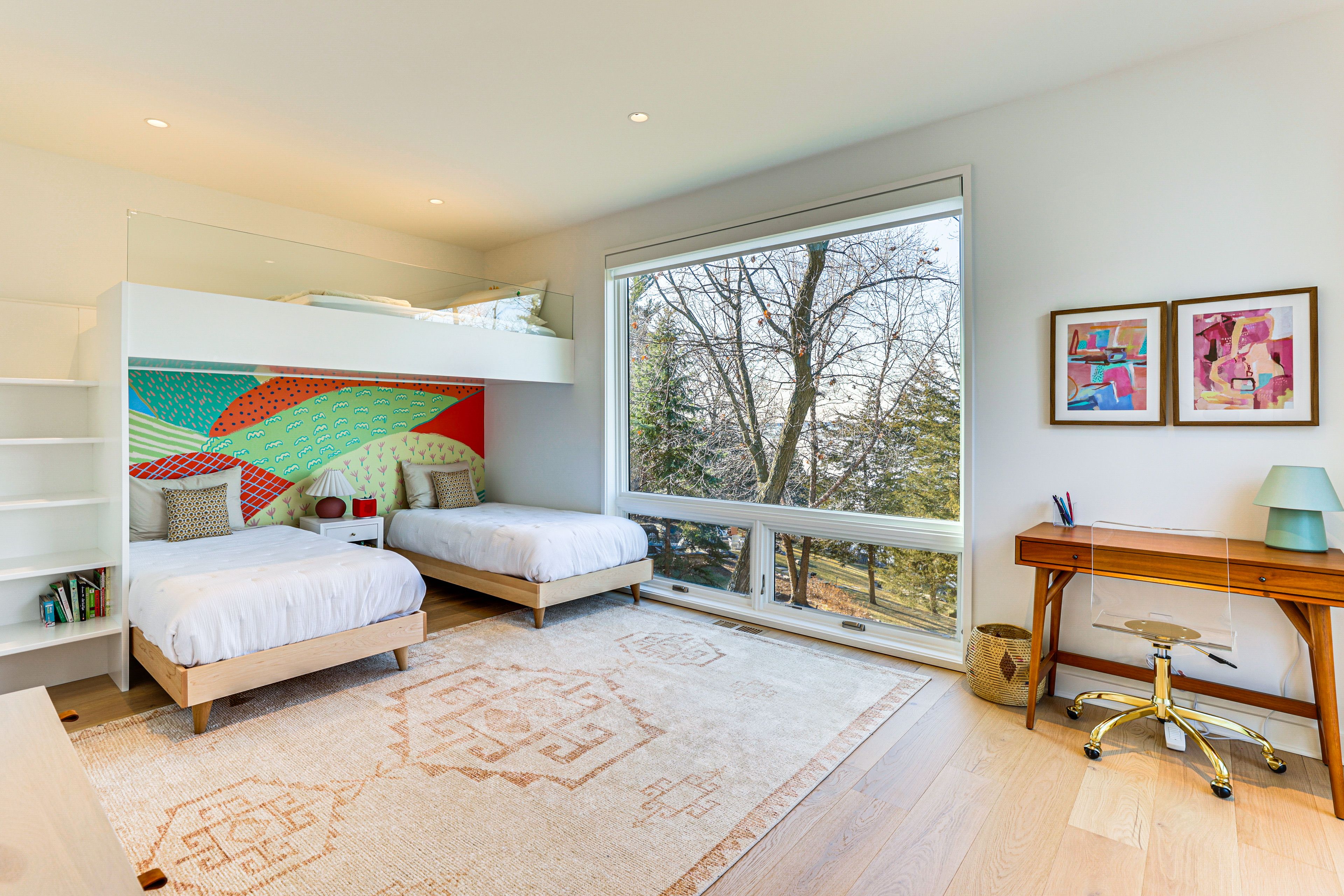 Bedroom 2 | 2 Twin Beds | Lofted Twin Bed | 2nd Floor
