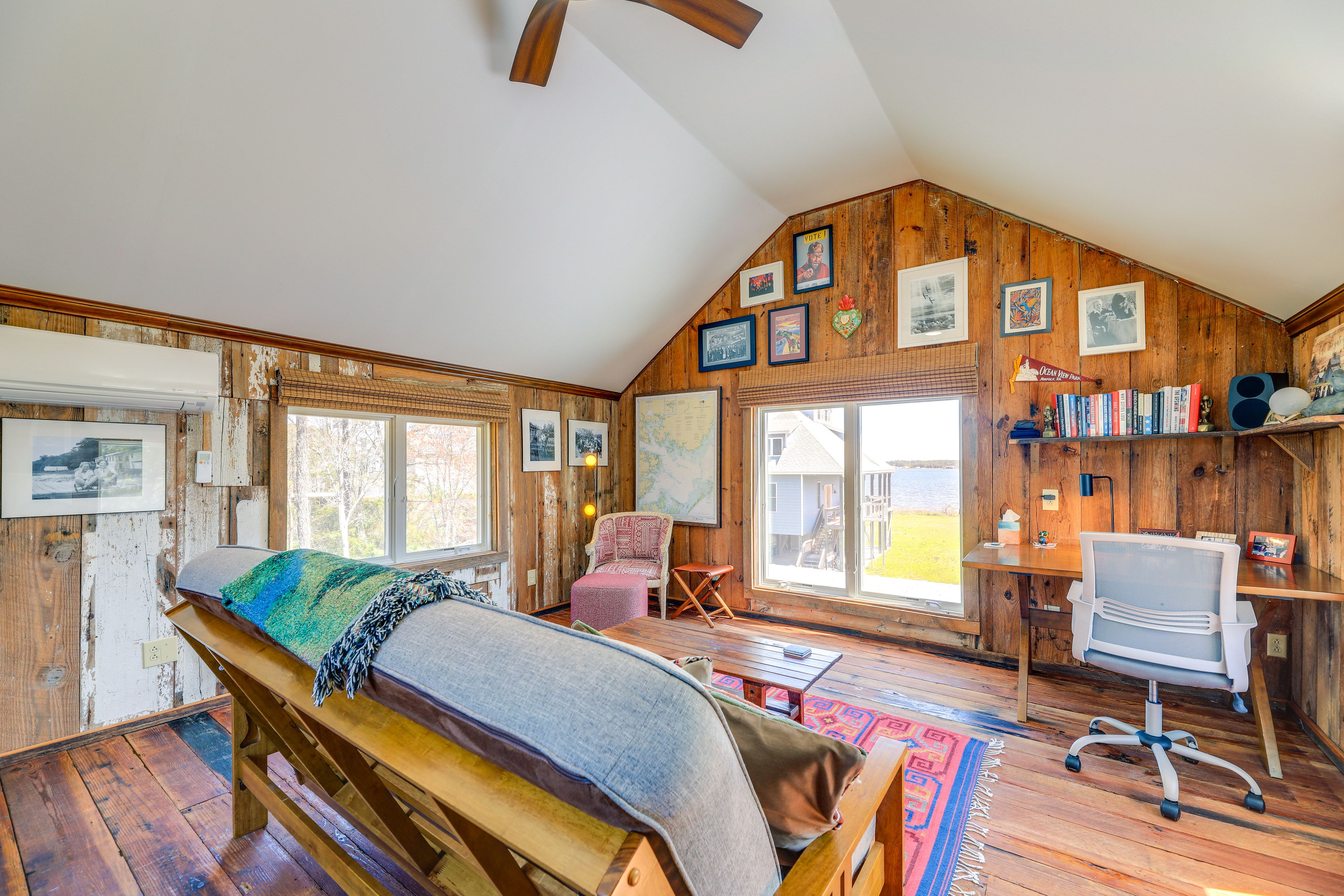 Studio | Living Area | Queen Futon | Upper Level | Laptop-Friendly Workspace