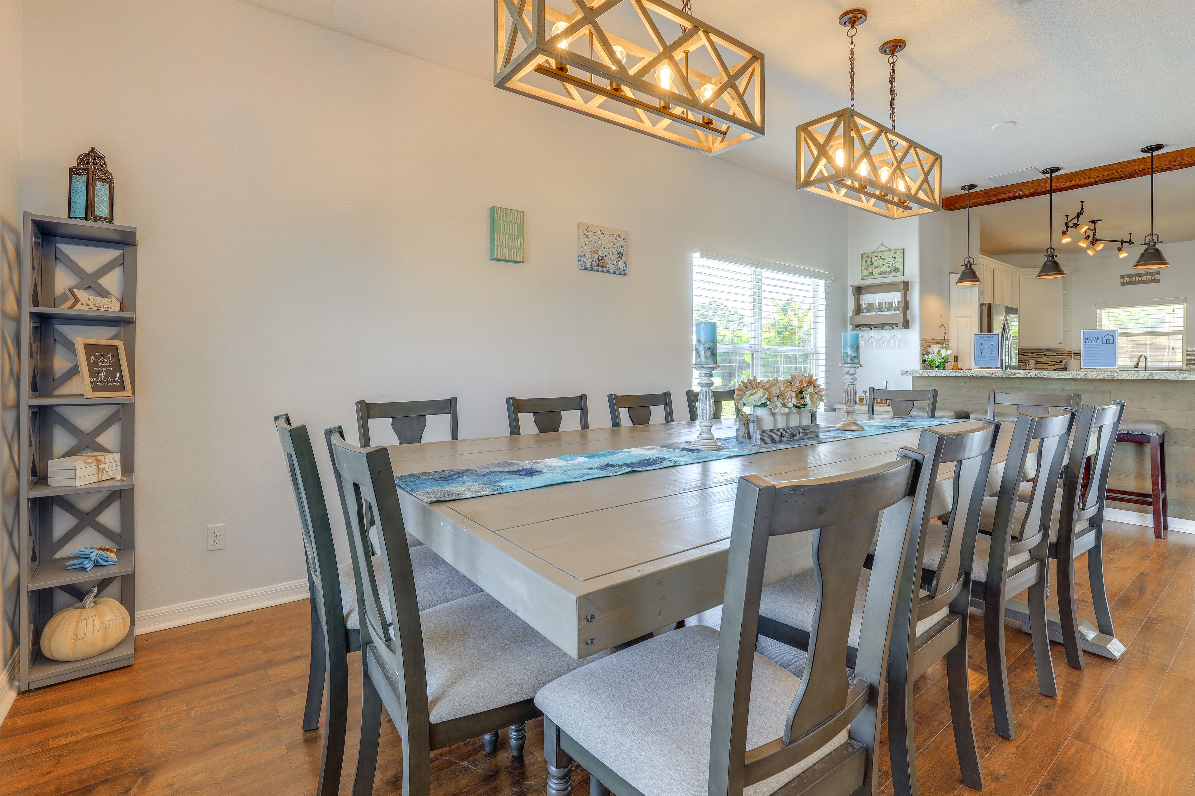 Dining Area | Dishware & Flatware Provided | Central A/C & Heat | 1st Floor