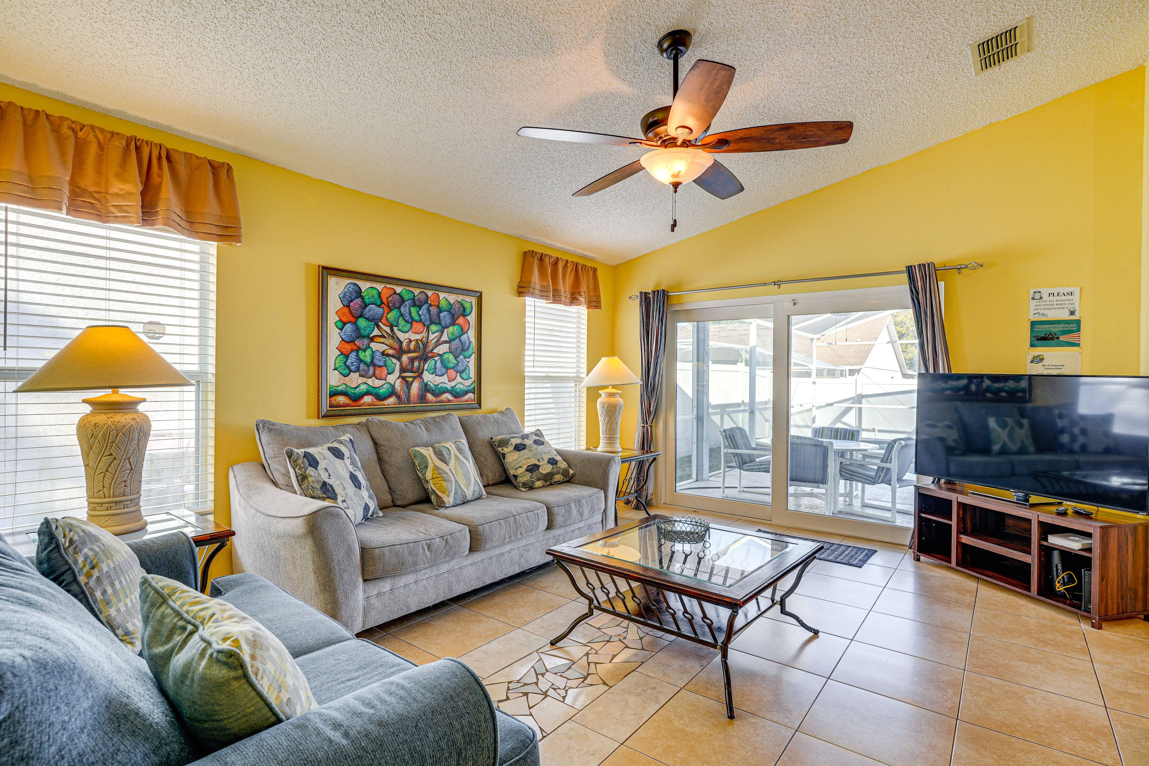 Back Living Area | Full Sleeper Sofa | Smart TV w/ Cable