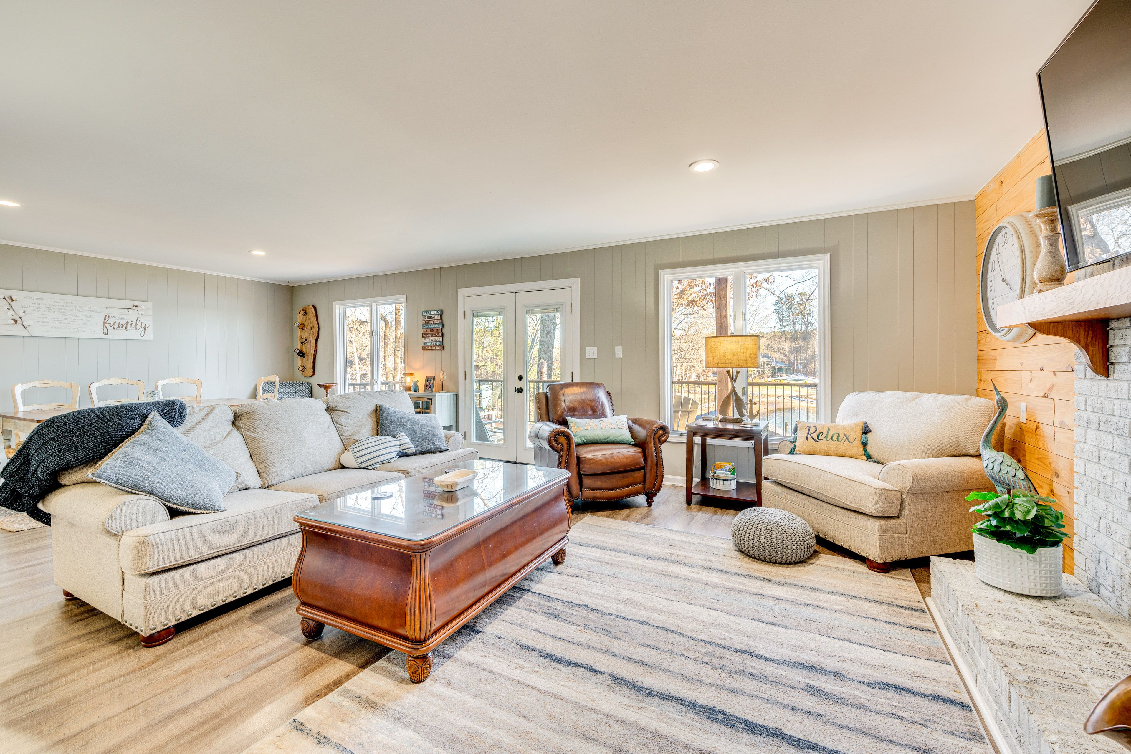 Living Room | Main Level | 3-Story Home | Central A/C & Heating