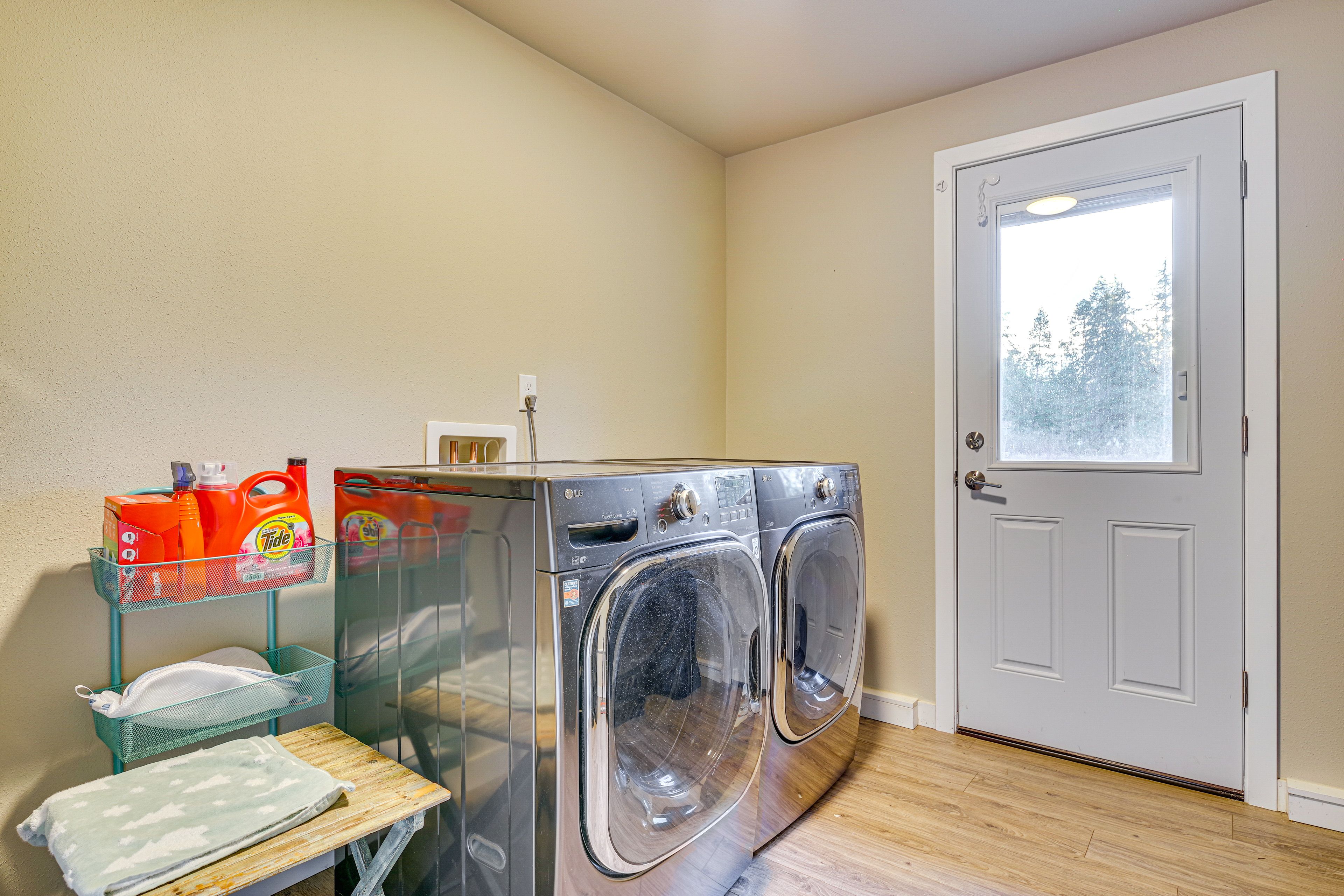 Laundry Area | Basement | Washer/Dryer | Hangers | Iron/Board