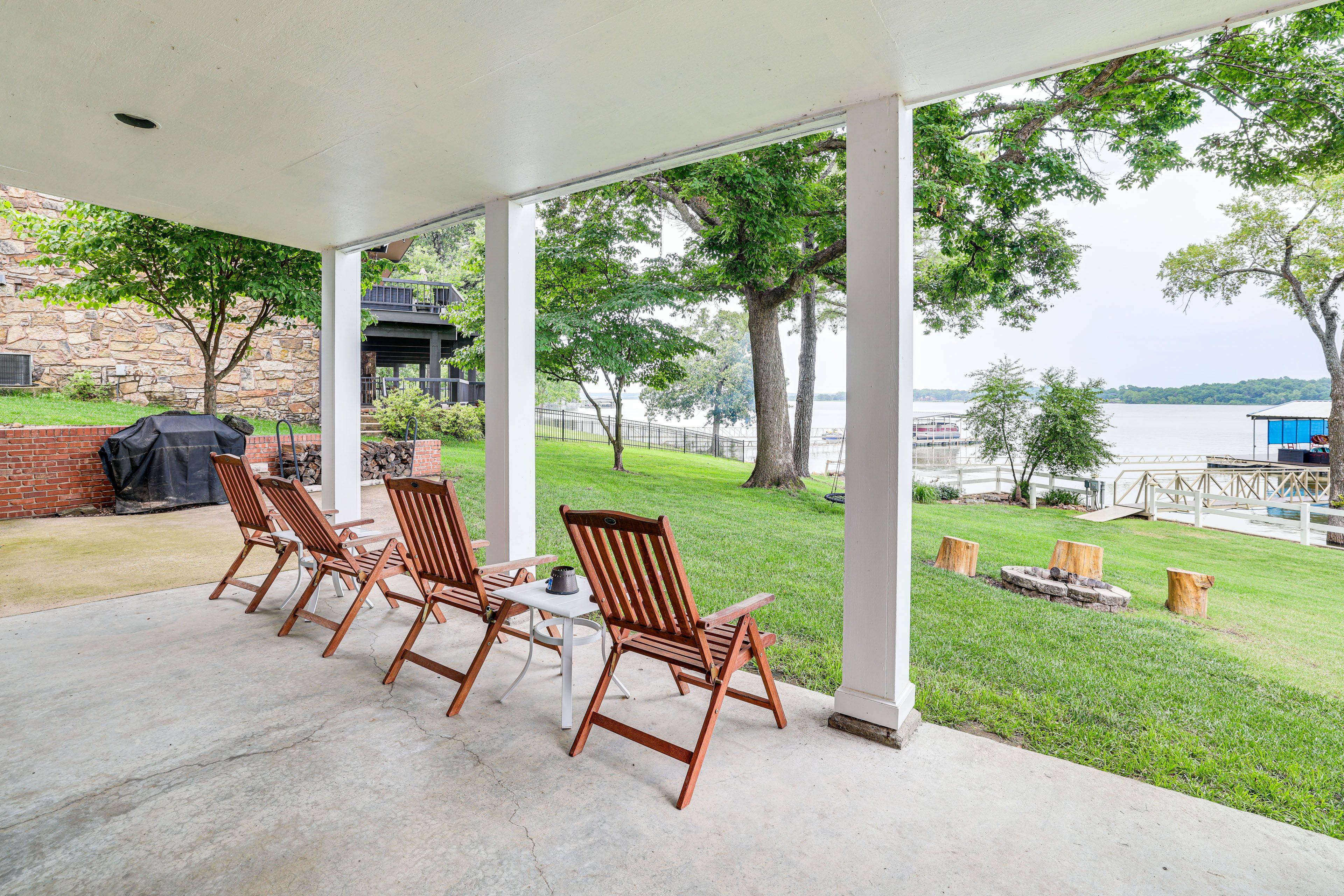 Covered Patio | Lower Level | Private Boat Dock | Smoker | Cornhole