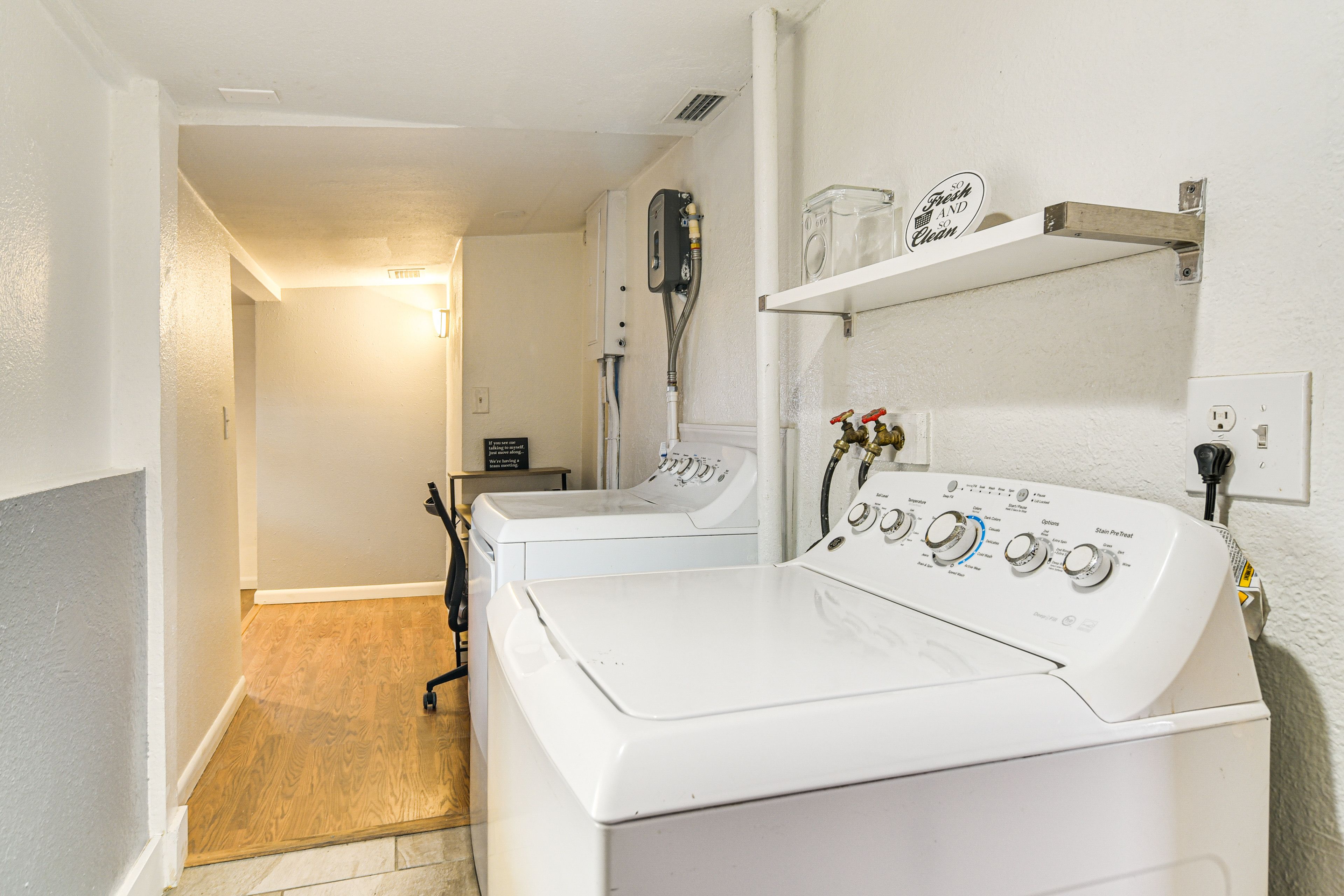Laundry Area | Laptop-Friendly Workspace