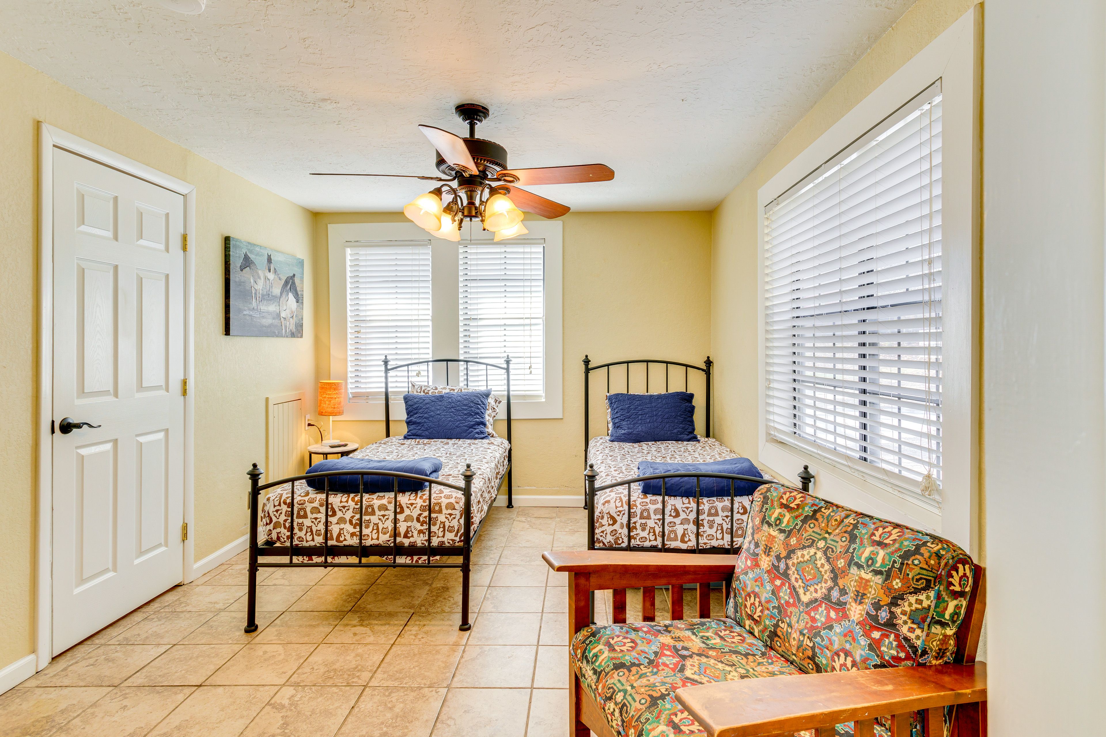 Bedroom 1 | 2 Twin Beds | Flat-Screen TV | Main Floor