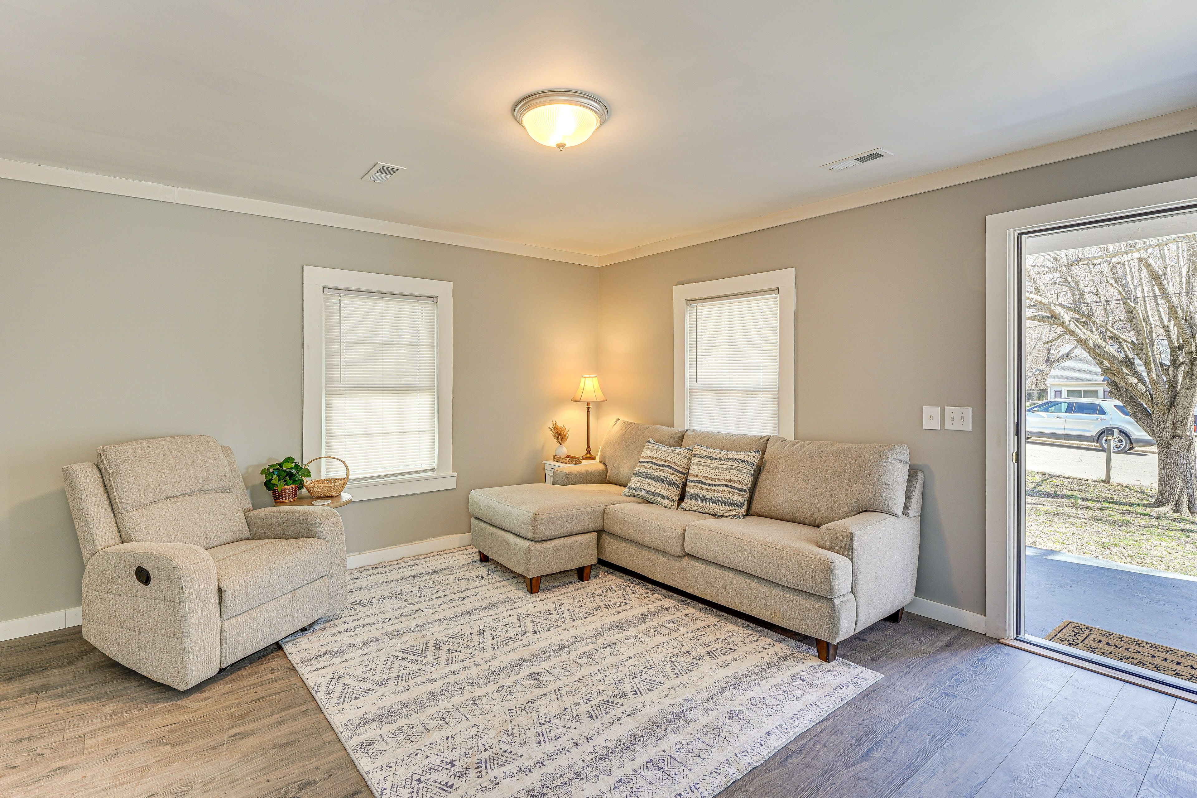 Roxboro Vacation Rental | 2BR | 1BA | 1,100 Sq Ft | 3 Steps Required