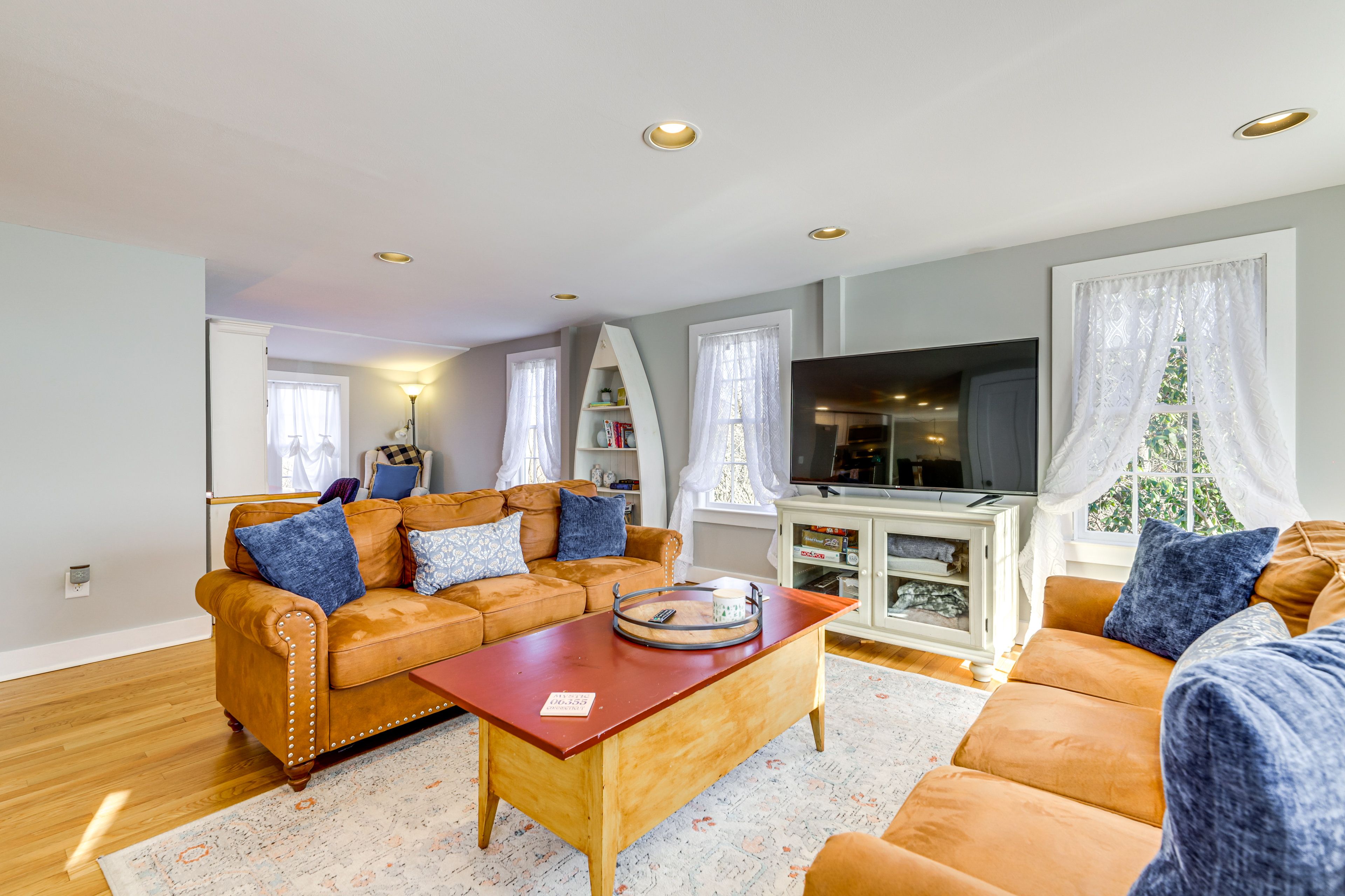 Mystic Vacation Rental | 3BR | 2BA | 1 Step to Enter | 2,000 Sq Ft