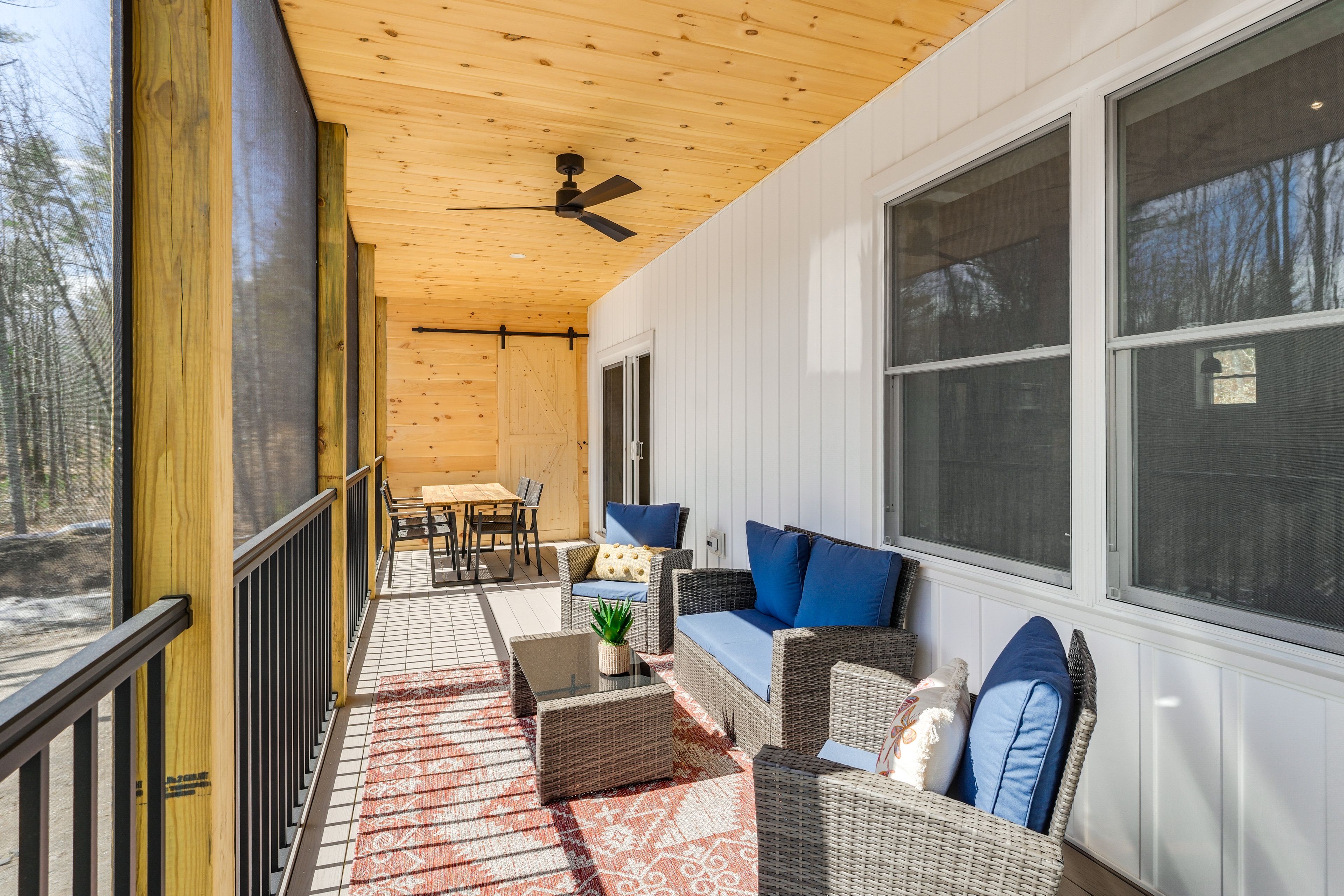 Townhome Exterior | Screened Deck | Dining Area | Gas Grill