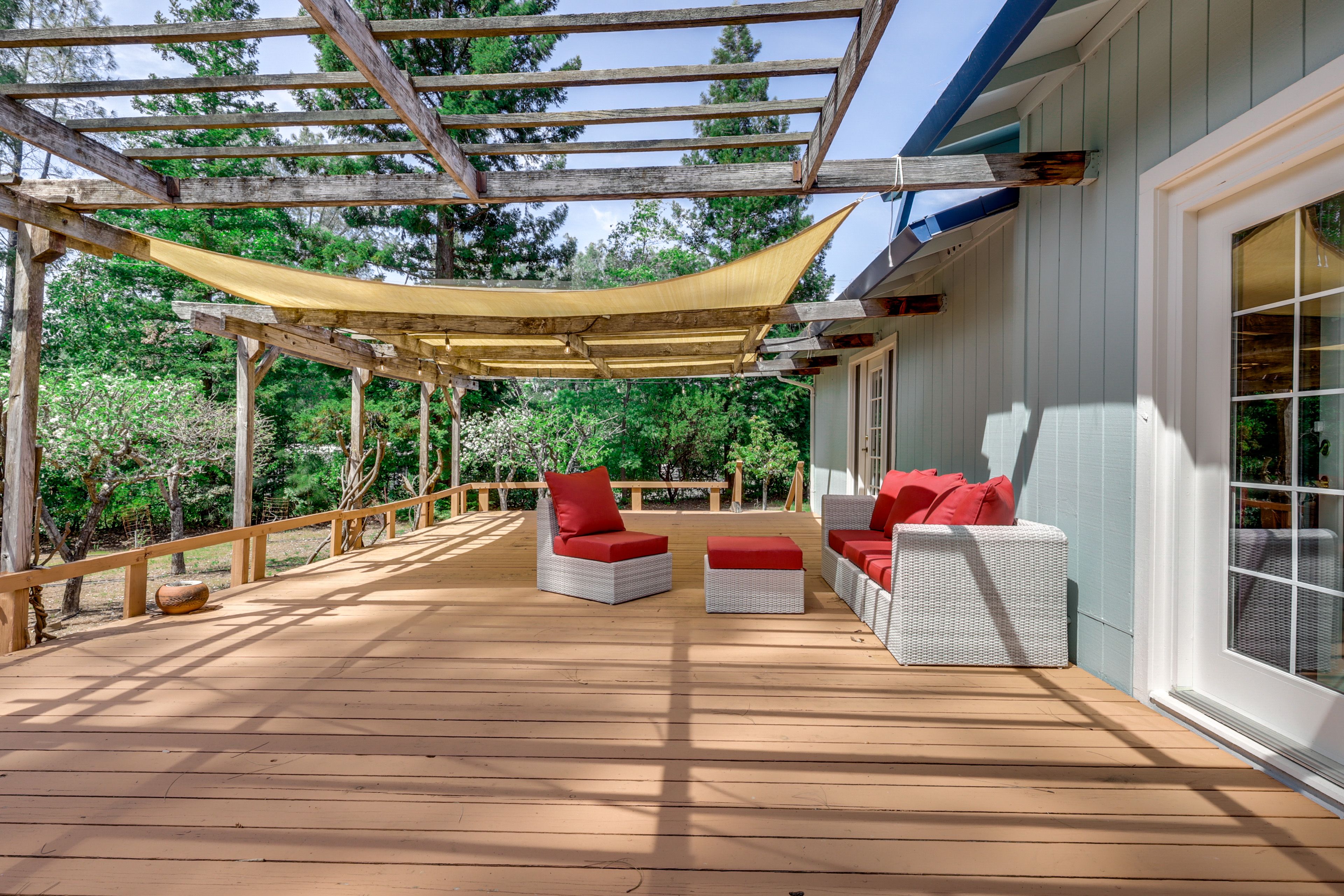 Covered Deck | Peaceful Wooded Property