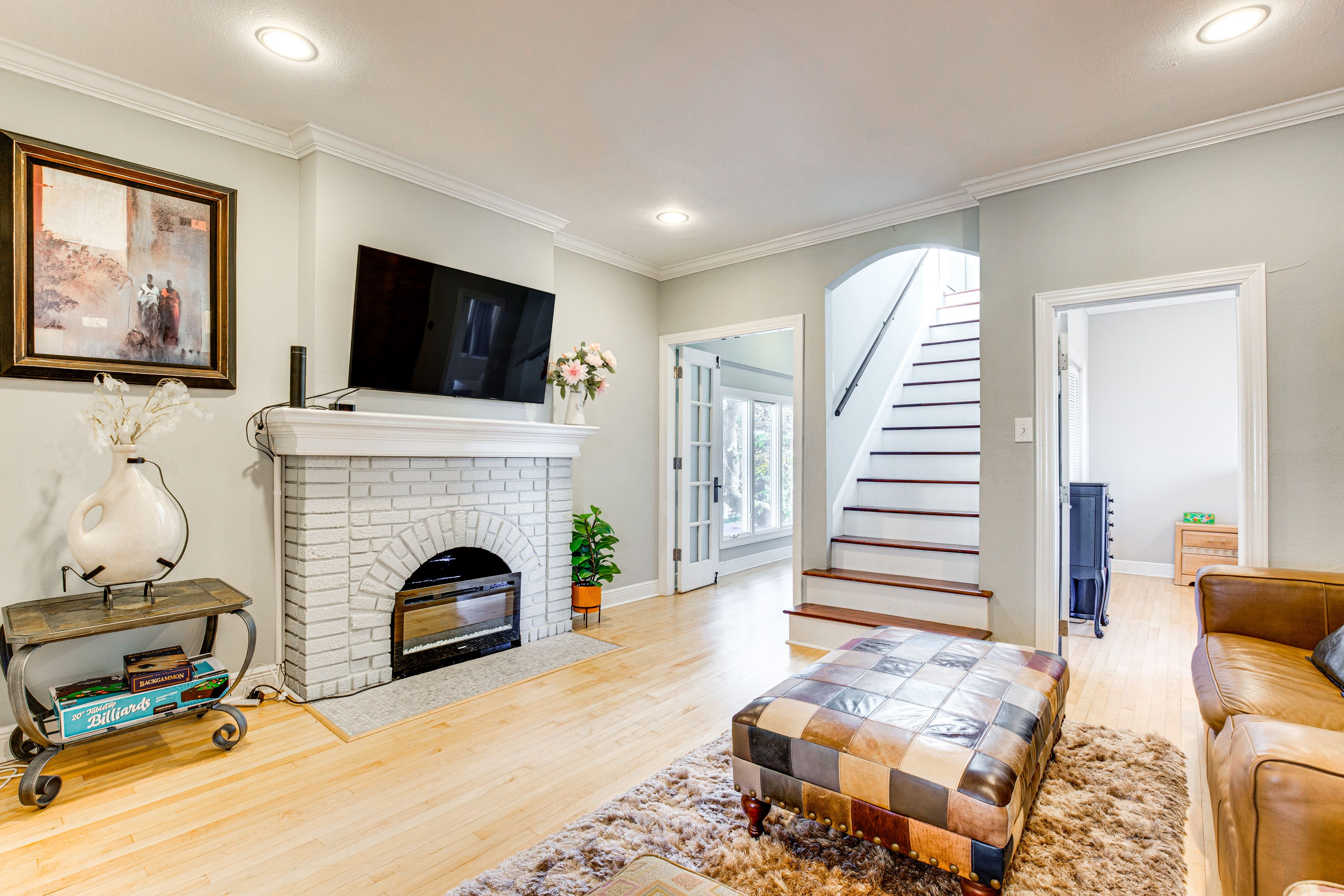 Living Room | 1st Floor | Board Games | Electric Fireplace