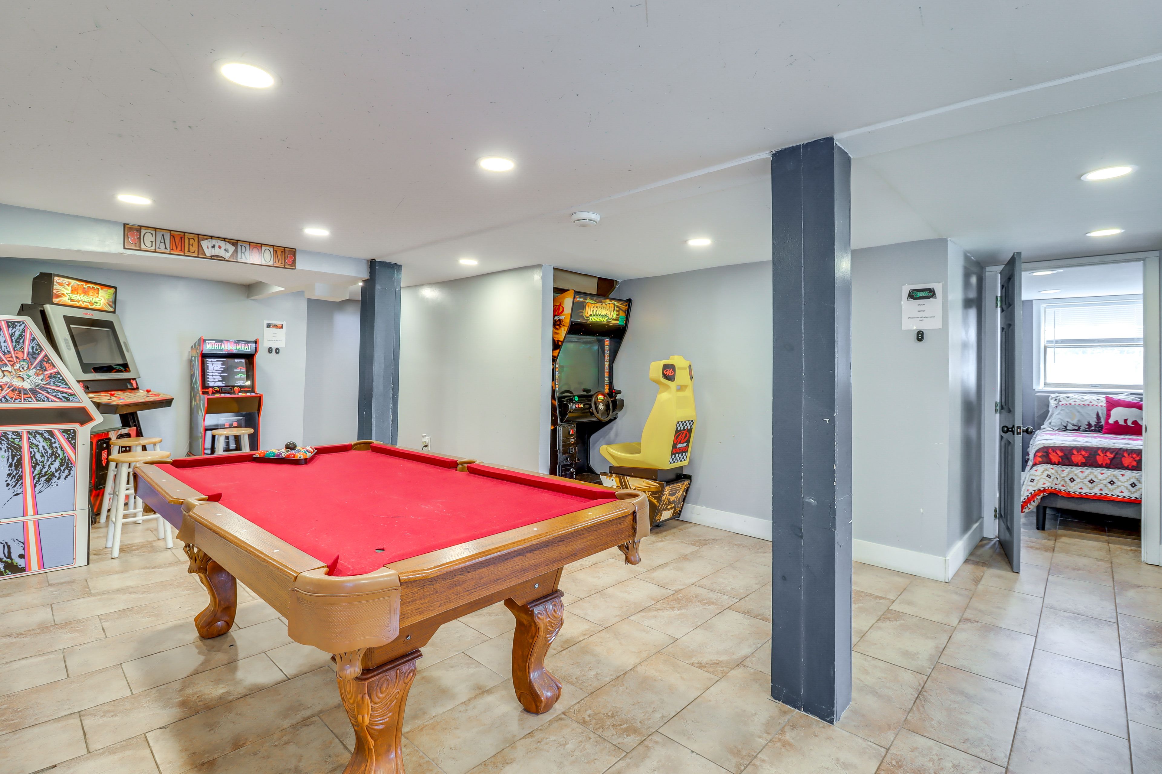 Game Room | Lower Level | Pool Table | Arcade Games