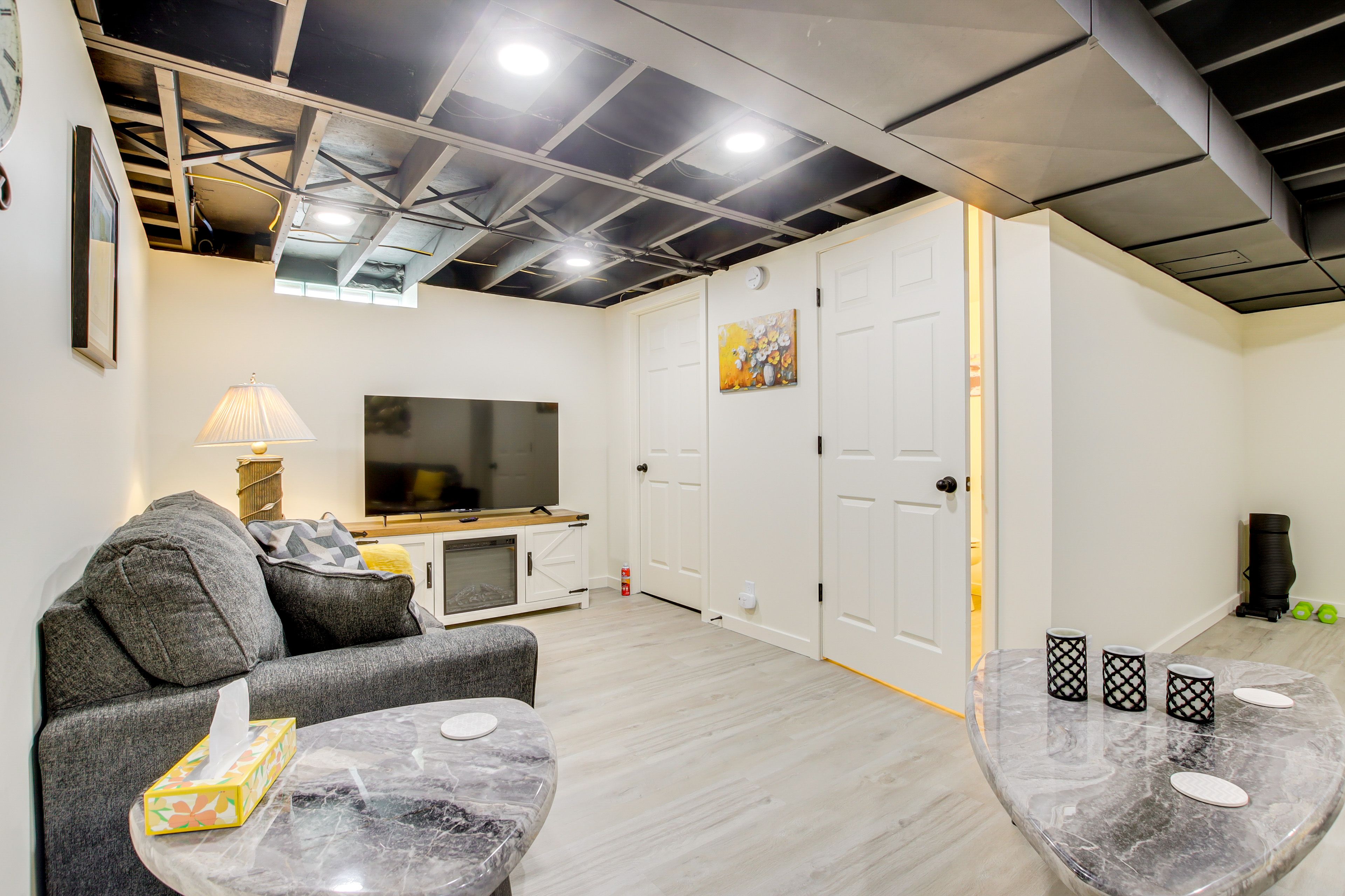 Bonus Room | Lower Level | Smart TV | Electric Fireplace
