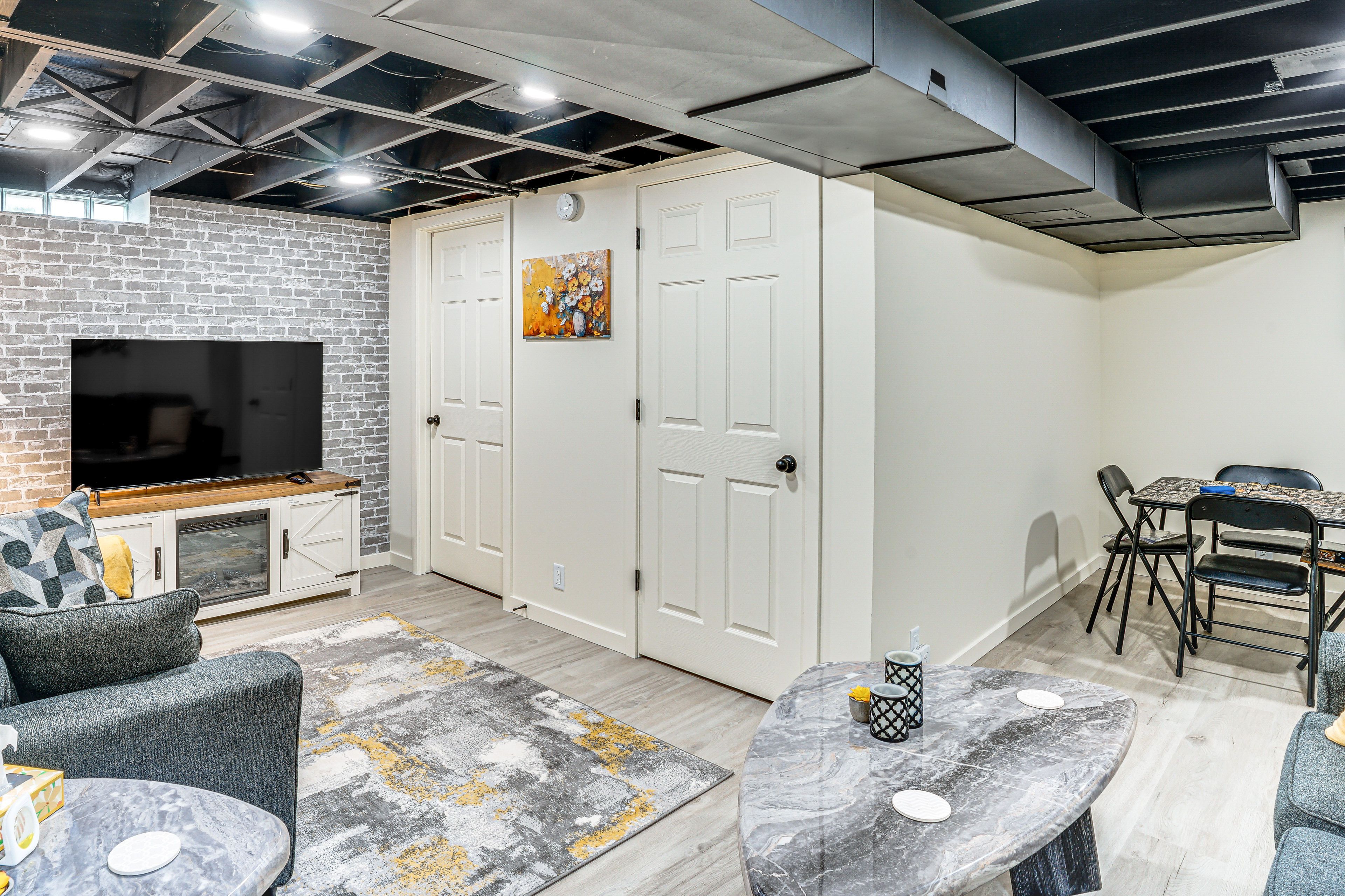 Bonus Room | Lower Level | Smart TV | Electric Fireplace