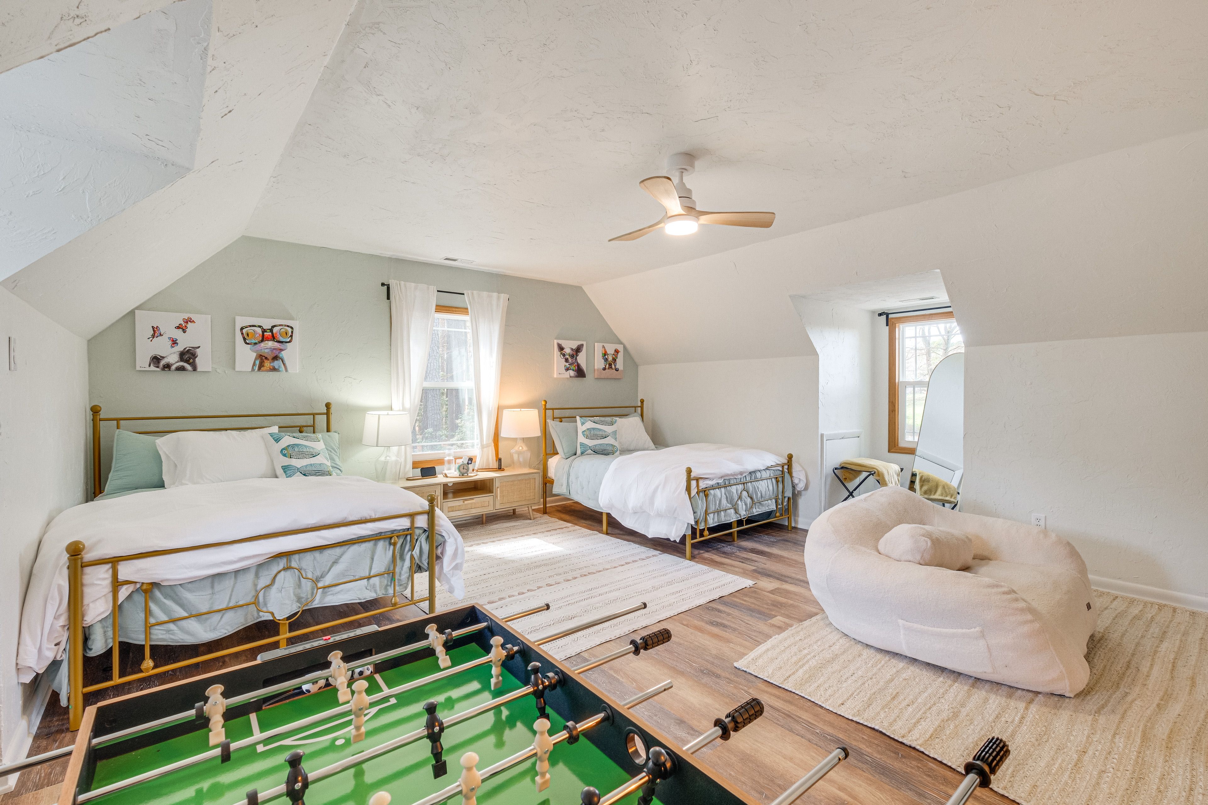 Bedroom 2 | 2 Full Beds | Smart TV | Foosball Table | 2nd Floor