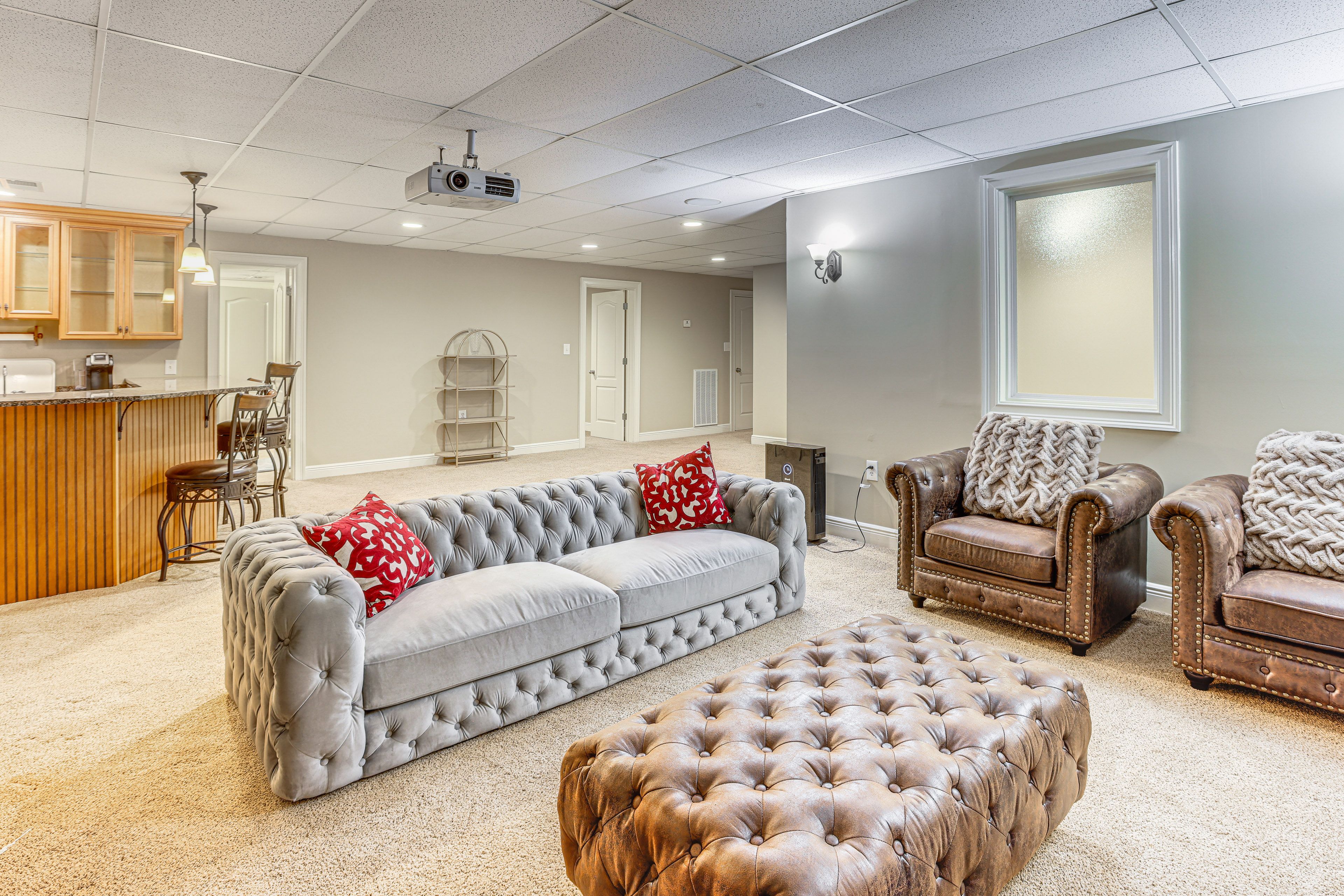 Basement | 3-Story Home | Movie Projector w/ Screen | Wet Bar