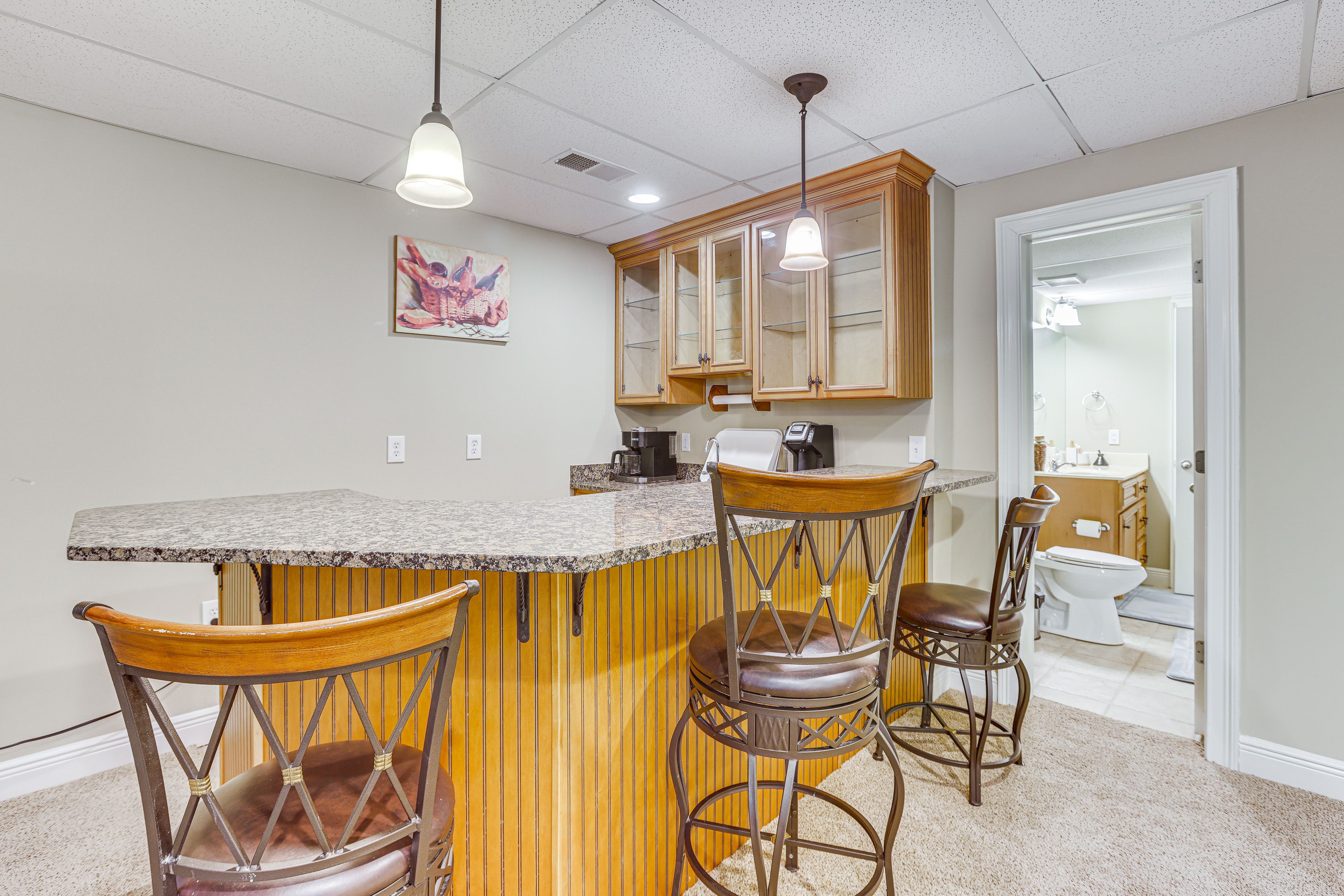 Wet Bar | Lower Level | Dual Keurig/Drip Coffee Maker