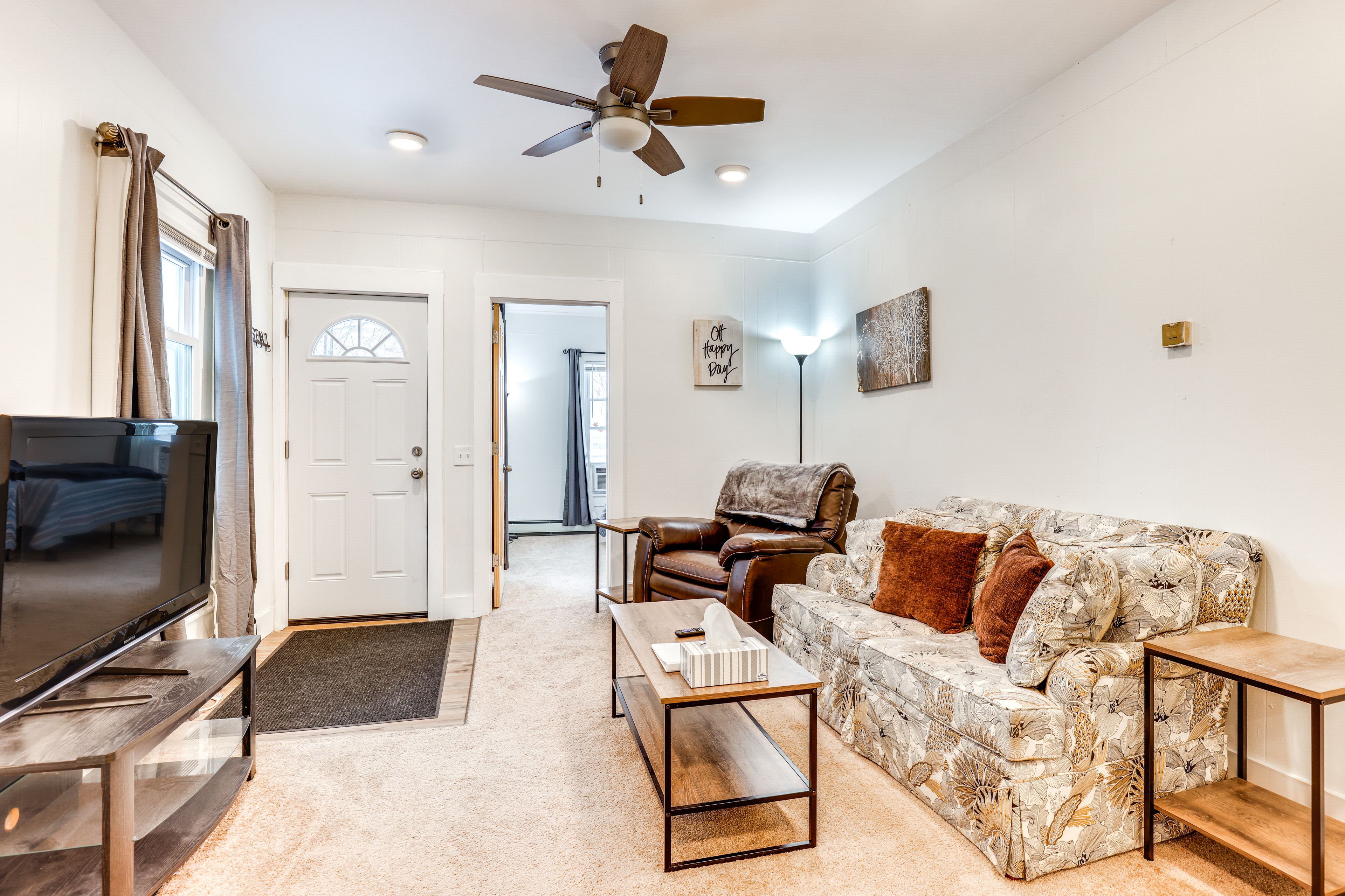 Corning Vacation Rental | 1BR | 1BA | 490 Sq Ft | 4 Steps to Enter