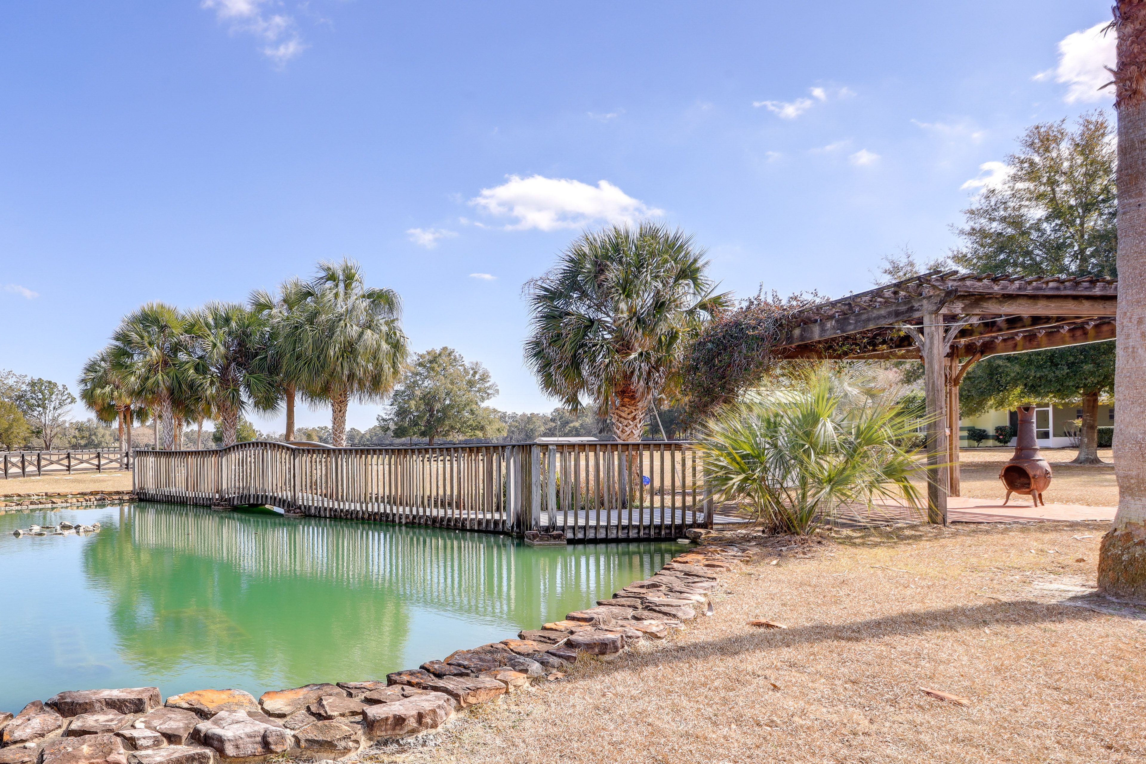 Shared 5-Acre Property | Koi Pond | Community Garden