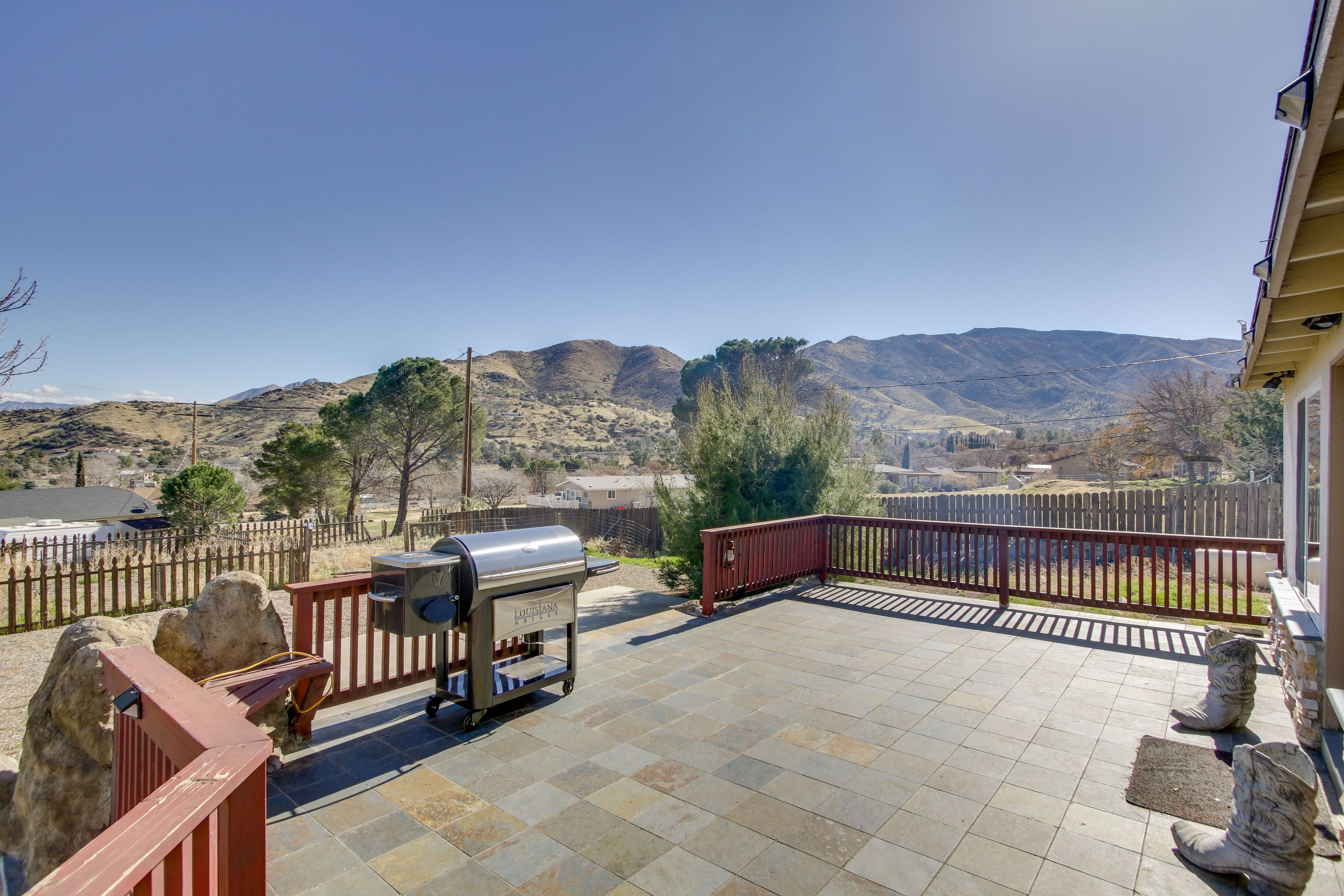 Private Patio | Smoker | Mountain Views