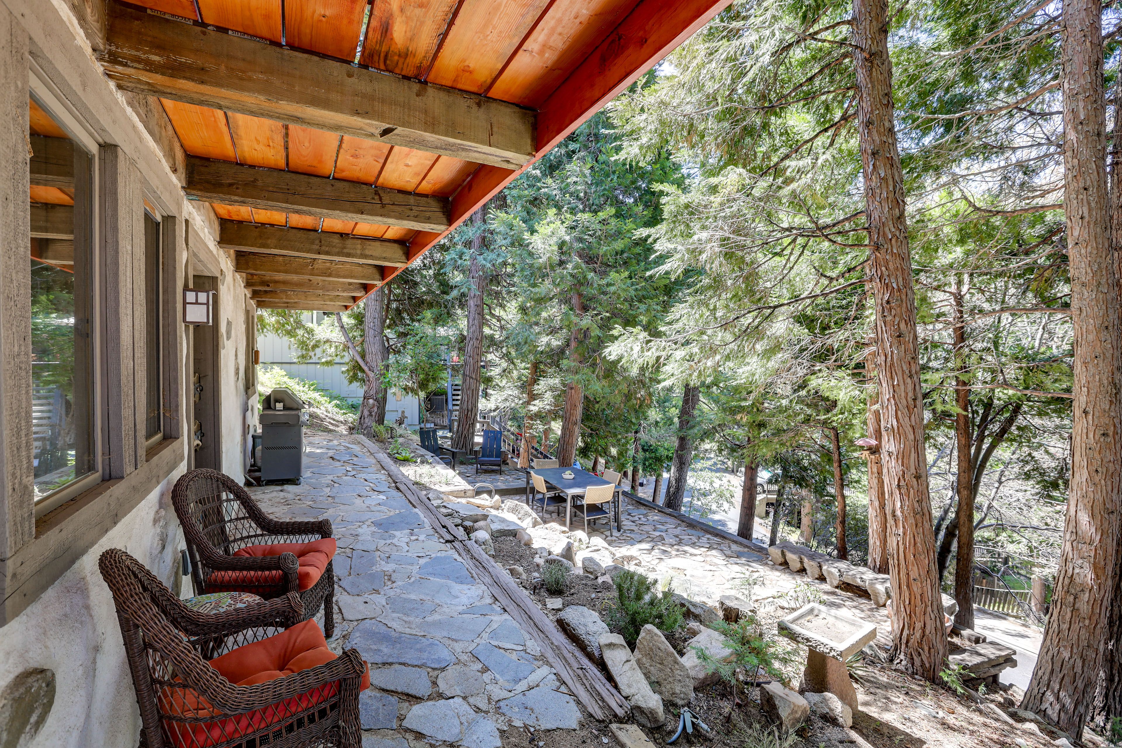 Cabin Exterior | Furnished Patio | Dining Area | Gas Grill
