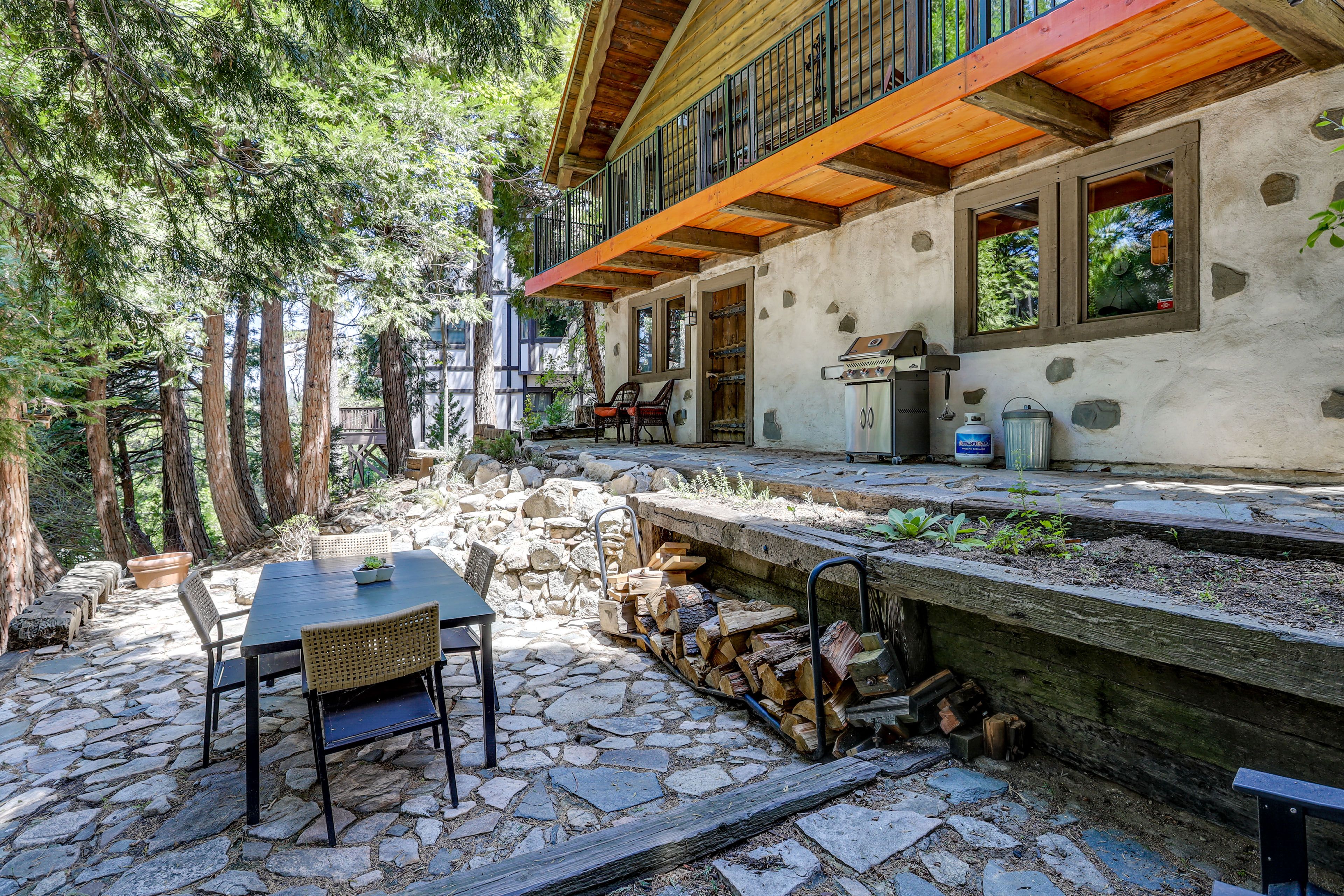Cabin Exterior | Furnished Balcony & Patio | Dining Area | Gas Grill