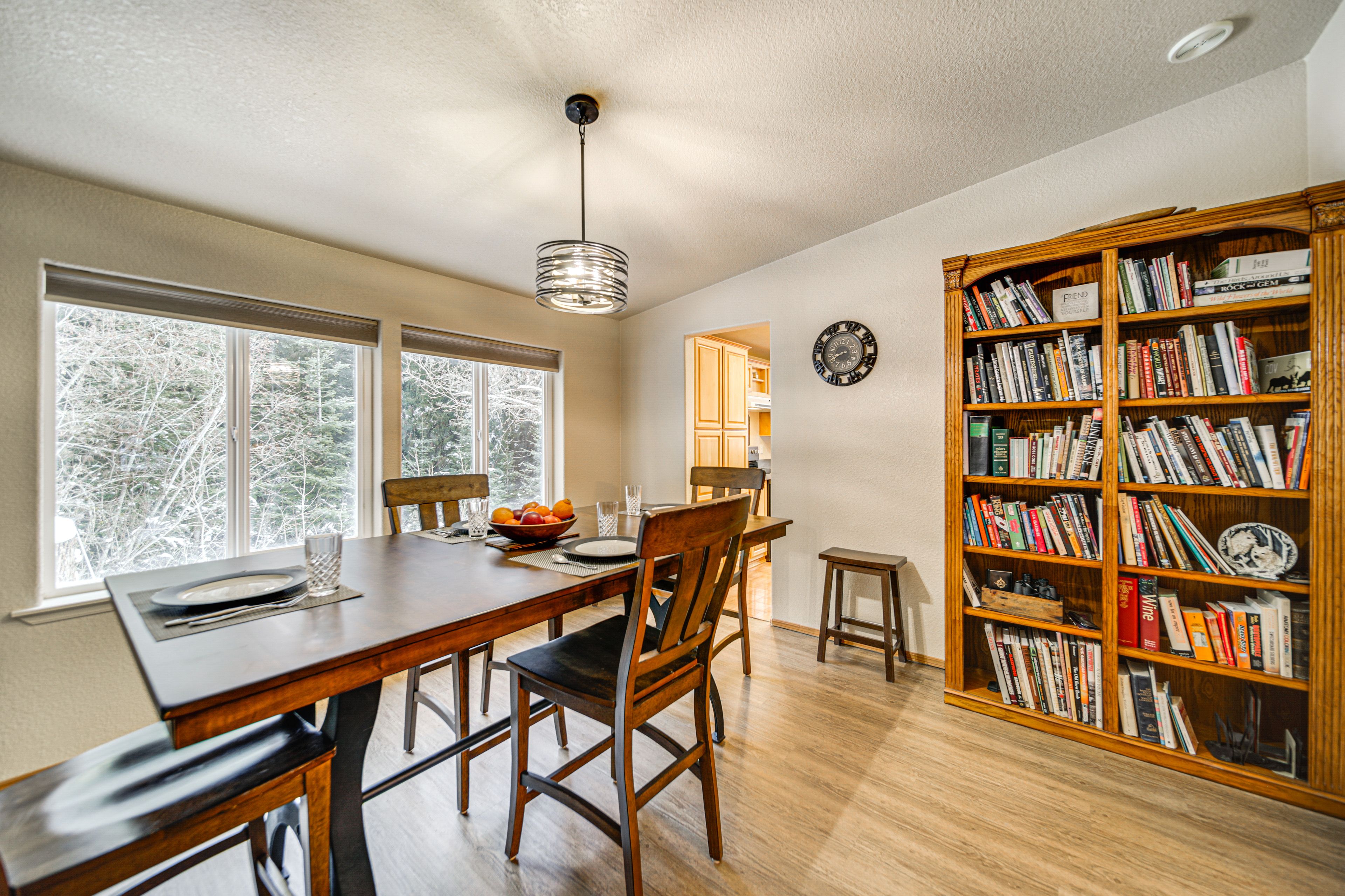 Dining Room | Central A/C & Heating | Books & Board Games